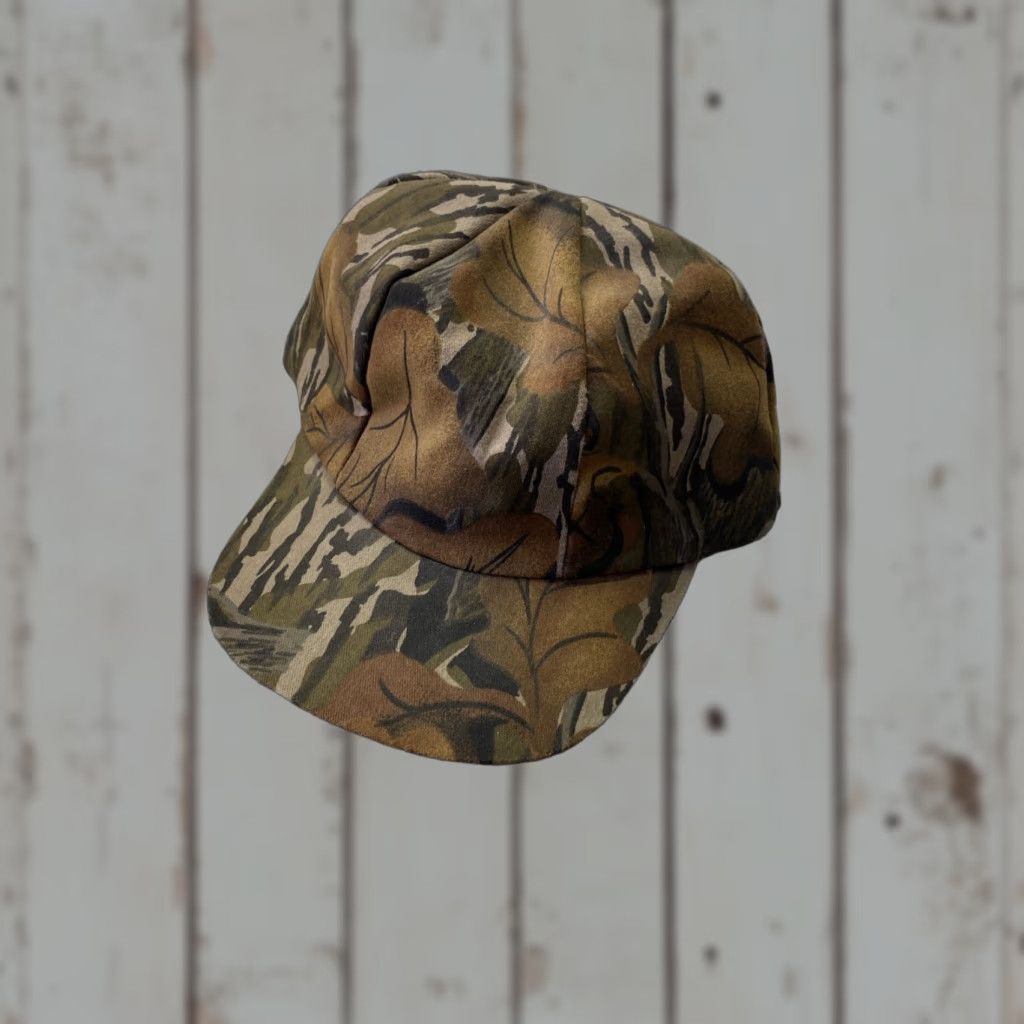Vintage VINTAGE Mossy Oak Insulated Camo Hat Ear Flaps Hunting Reversible Orange Mens One Size Green Camouflage Baseball Cap Outdoor Winter Fall Size ONE SIZE - 1 Thumbnail