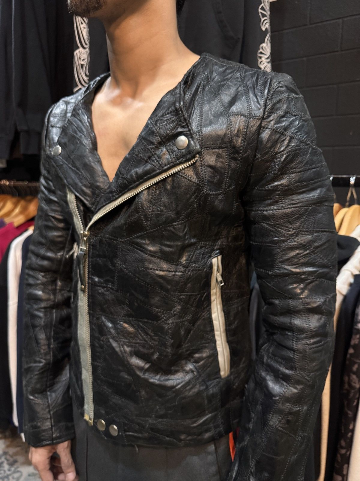 Acne Studios CRAZY VINTAGE 1997‼️ Acne Action Jeans leather biker jacket Size US S / EU 44-46 / 1 - 4 Thumbnail
