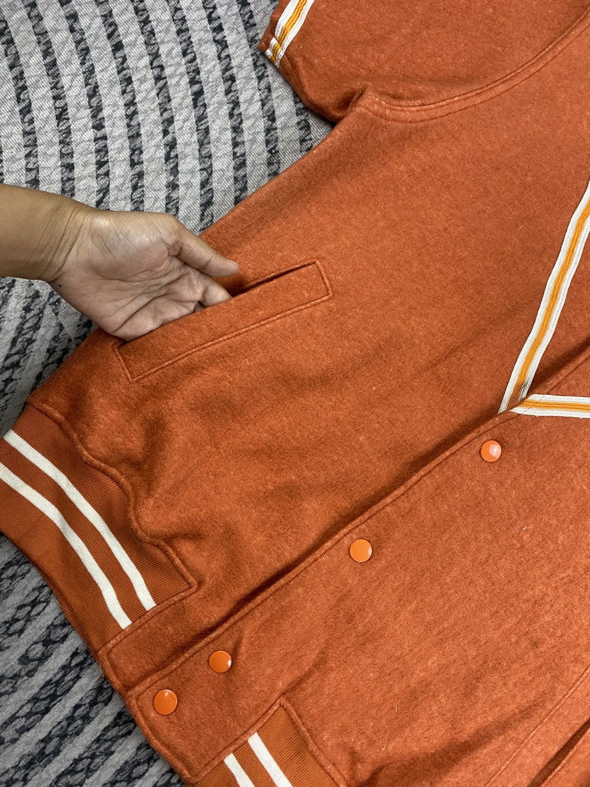 Hysteric Glamour 🔥RARE Hysteric Glamour Short Sleeve Wool Stadium Jacket Size US M / EU 48-50 / 2 - 6 Thumbnail