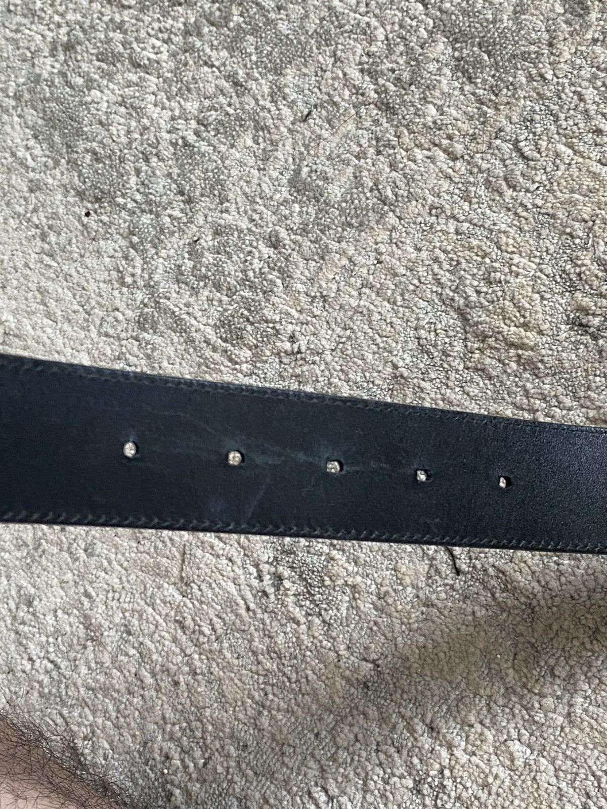 Dior AW06 "These Gray Days" Silver Plate Buckle Leather Belt Size 32 - 7 Thumbnail
