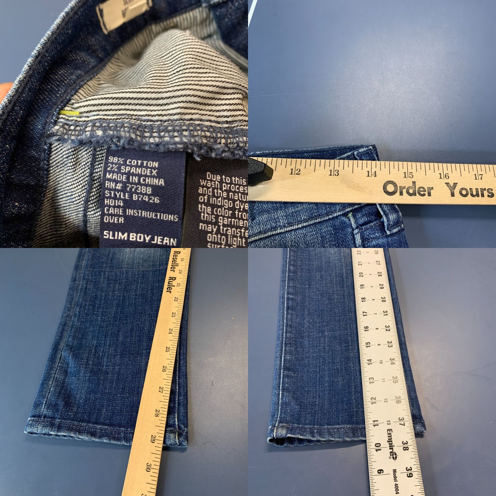 Madewell Madewell Jeans Womens 24 Blue Denim Size fits 28X29 Distressed Slim Boy Size 28" / US 6 / IT 42 - 11 Thumbnail