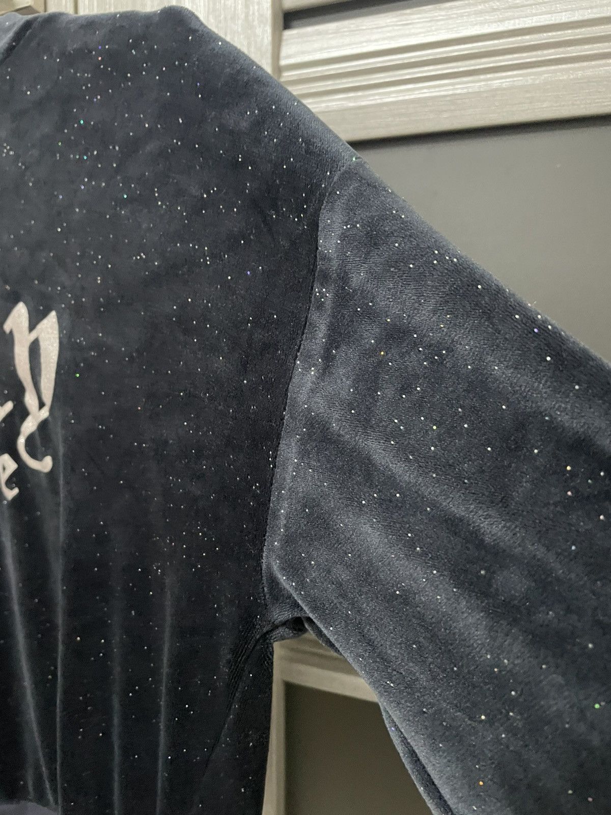 Designer × Juicy Couture Jeans Juicy Couture Hoodie Velours Baby Night Sky Big Logo Velvet Size S / US 4 / IT 40 - 4 Thumbnail