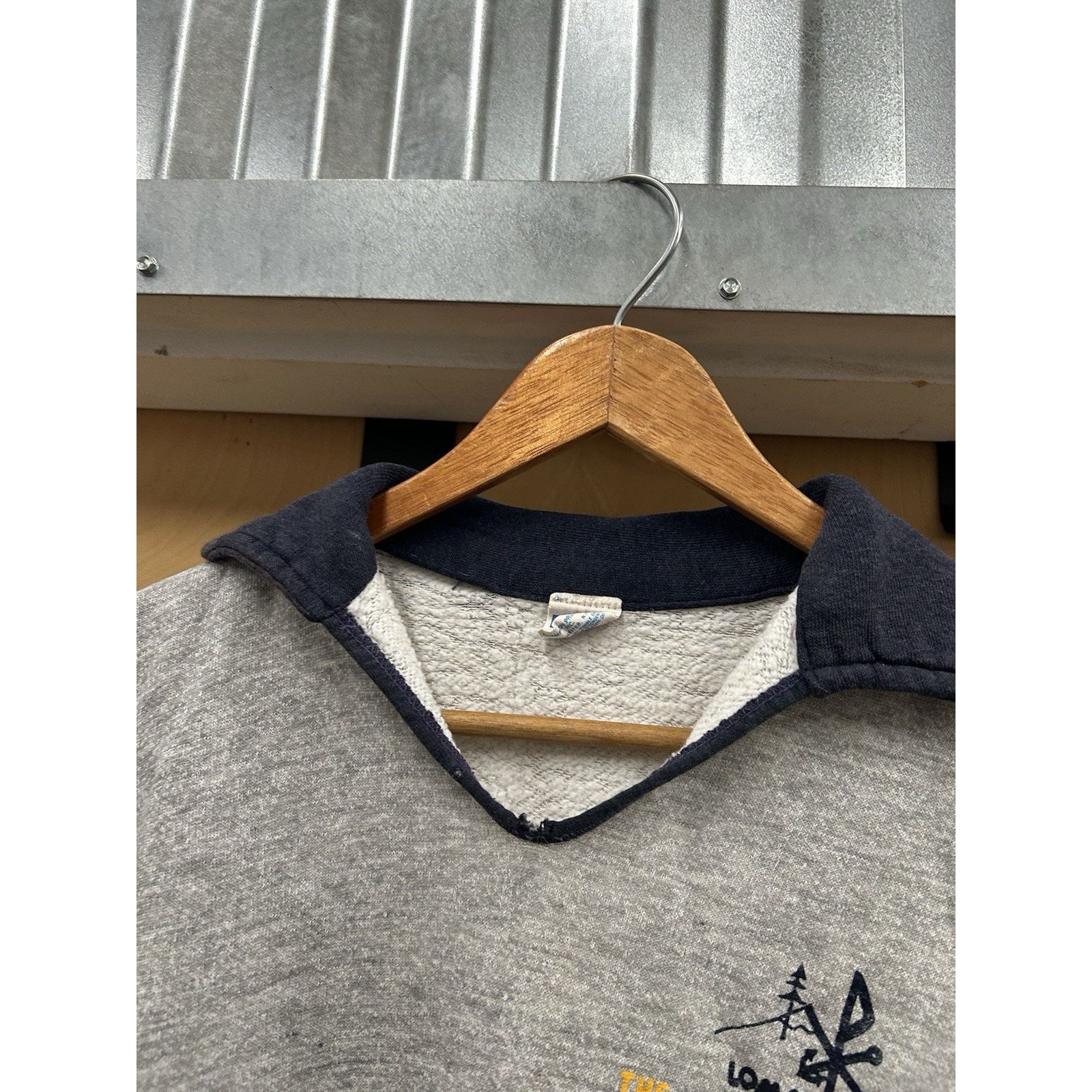70s Champion Blue Bar Sweatshirt Size Small Raglan Striped