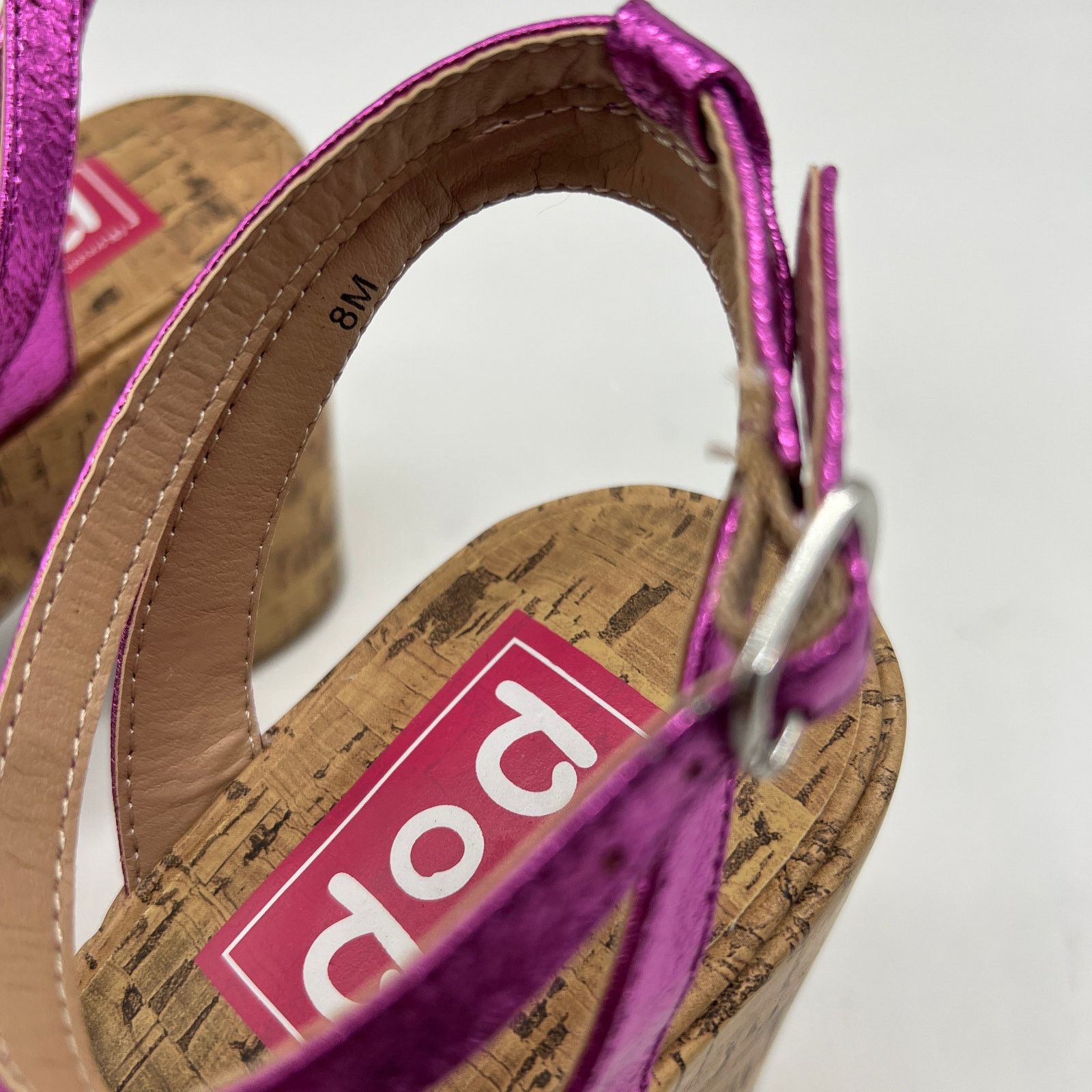 Other Pop Womens Kallie Heeled Sandals Pink Fuschia Multicolor Size US 8 / IT 38 - 8 Thumbnail