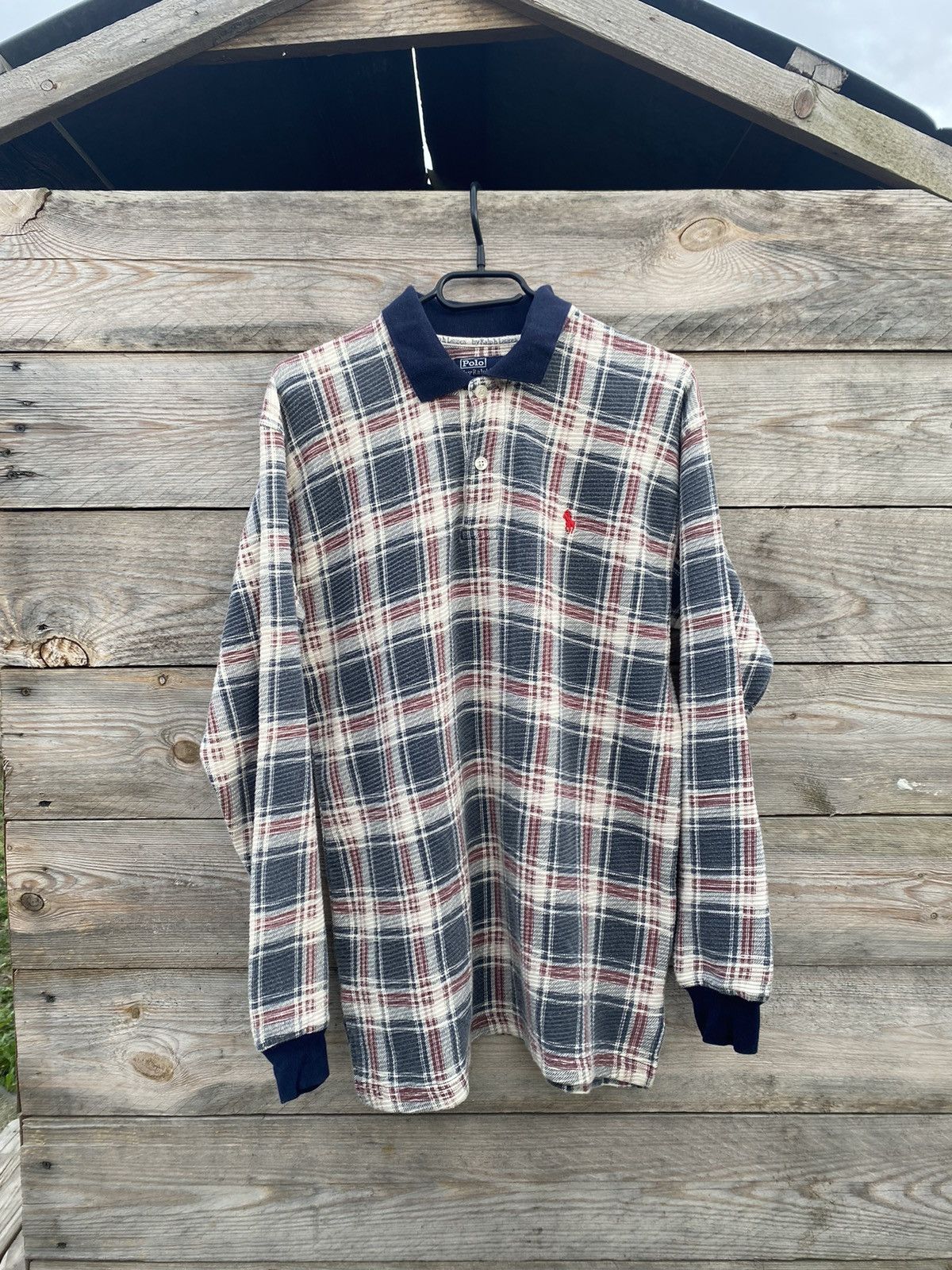 image of Vintage 90's Polo Ralph Laurent Streetwear Rugby Shirt in White, Men's (Size Medium)