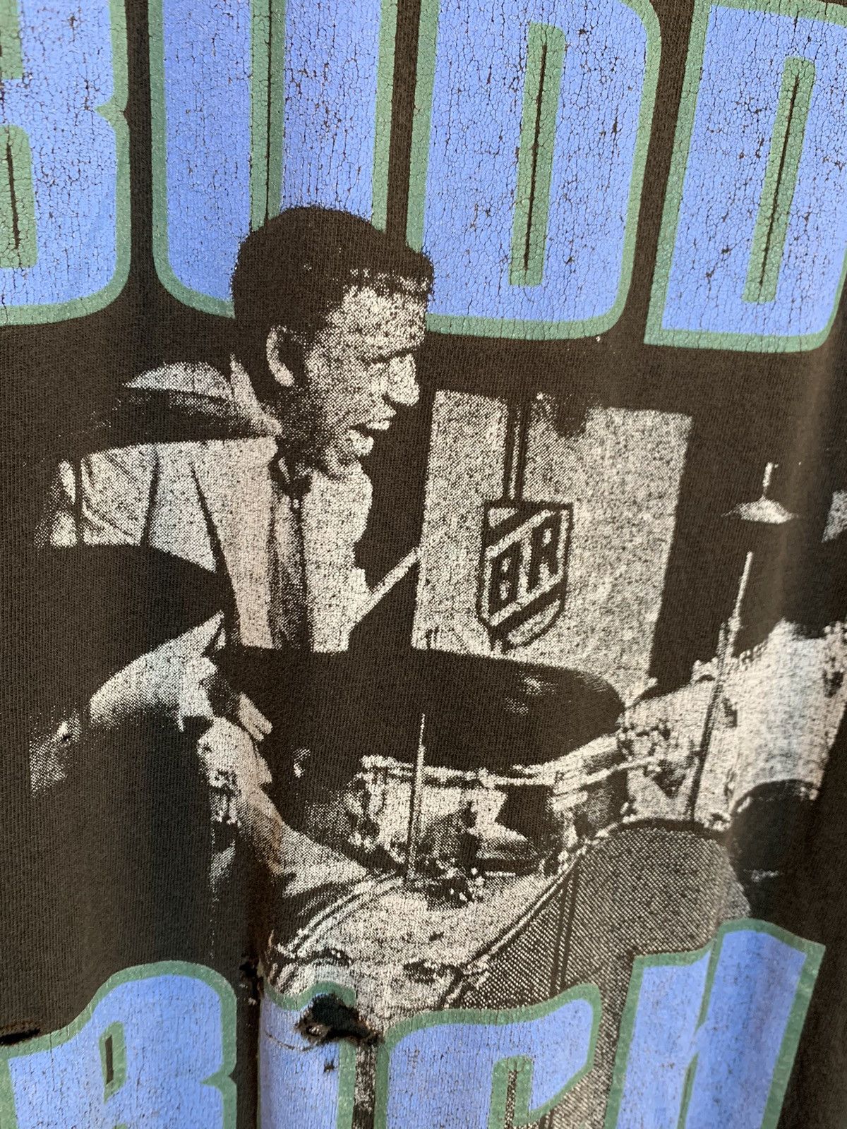 Band Tees × Vintage *RARE* Vintage Buddy Rich Zildjian Cymbals Jazz Art T-Shirt Size US L / EU 52-54 / 3 - 5 Thumbnail