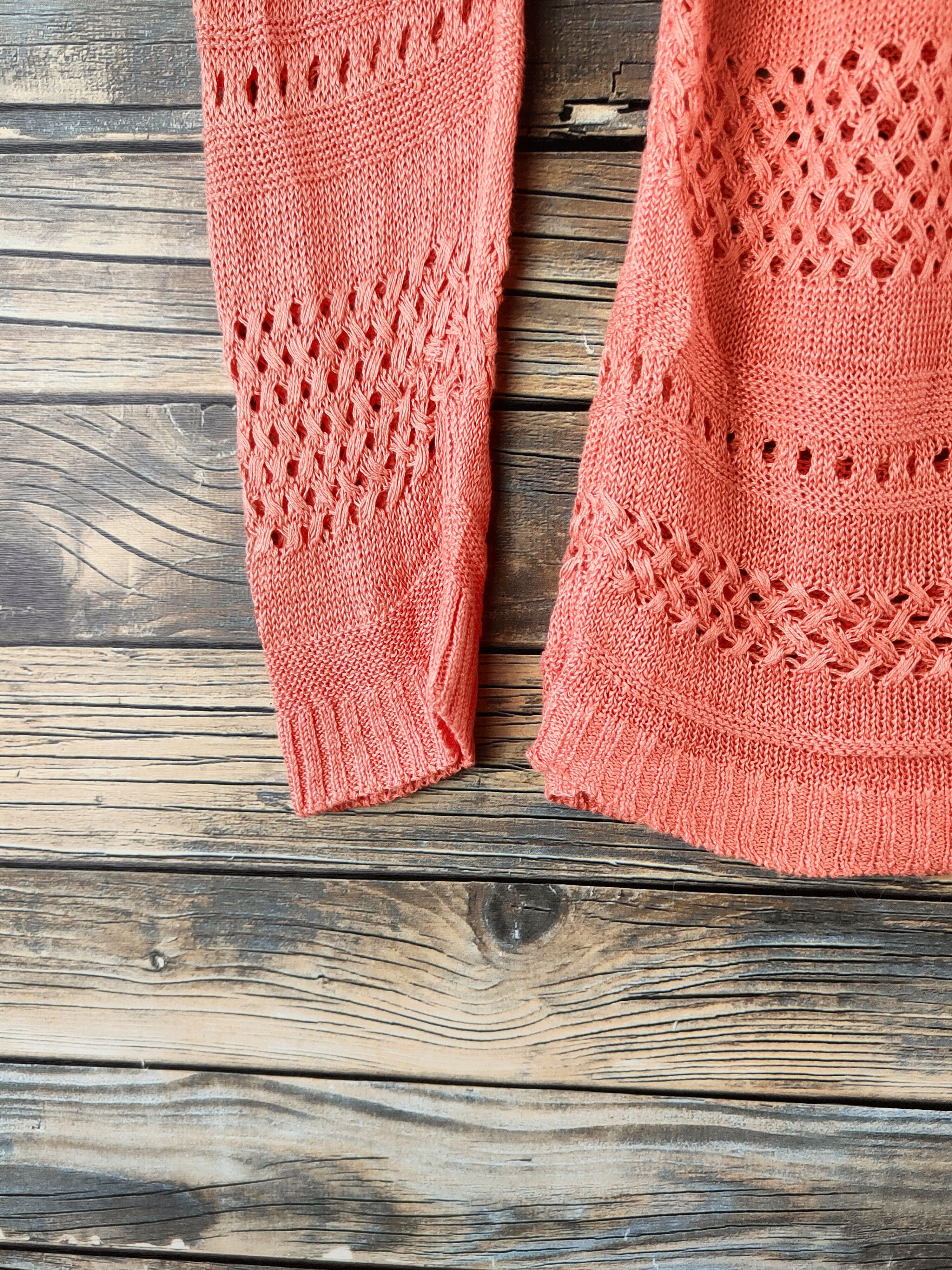 Japanese Brand DL Do Classe vtg meshNet Knitwear crochet Cardigan #46-984 Size M / US 6-8 / IT 42-44 - 4 Thumbnail