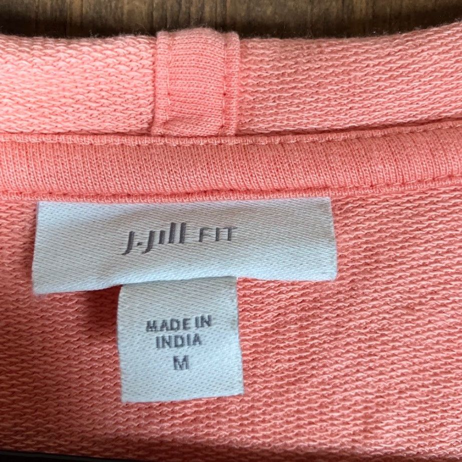 J. Jill J Jill Fit Womens Sweatshirt Long Tunic 3/4 Sleeve Pink V Neck Modal Blend M Size M / US 6-8 / IT 42-44 - 6 Thumbnail
