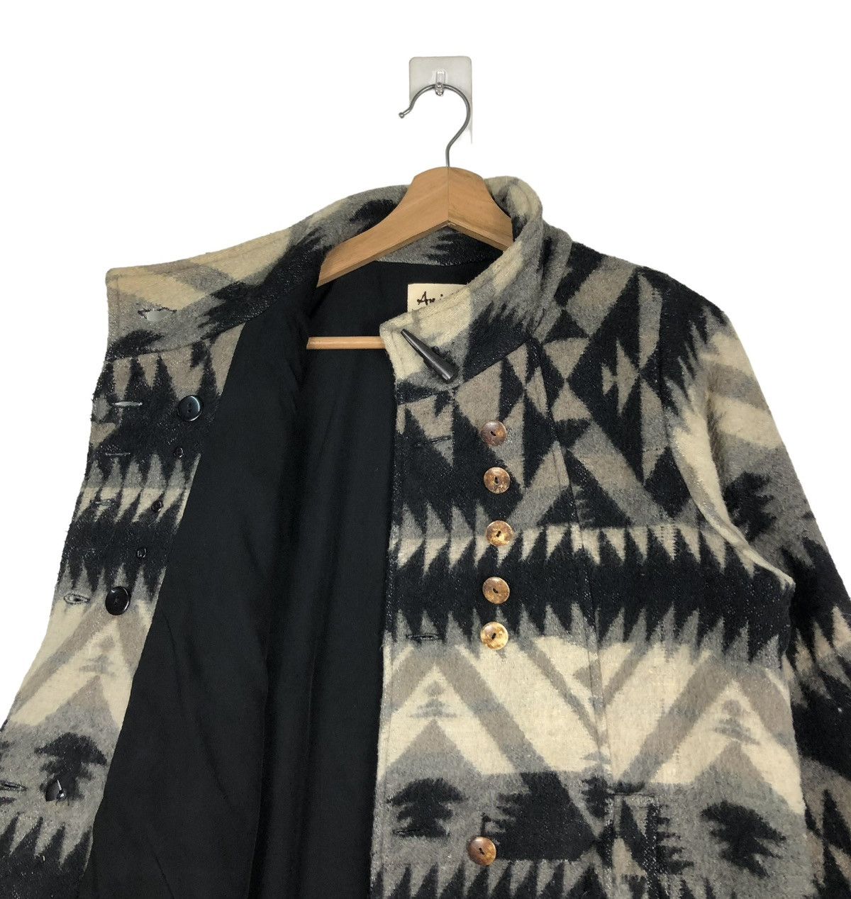Japanese Brand 🔥VINTAGE WOOL BUTTON JACKET ANISHA JAPAN NAVAJO NATIVE Size US M / EU 48-50 / 2 - 12 Thumbnail