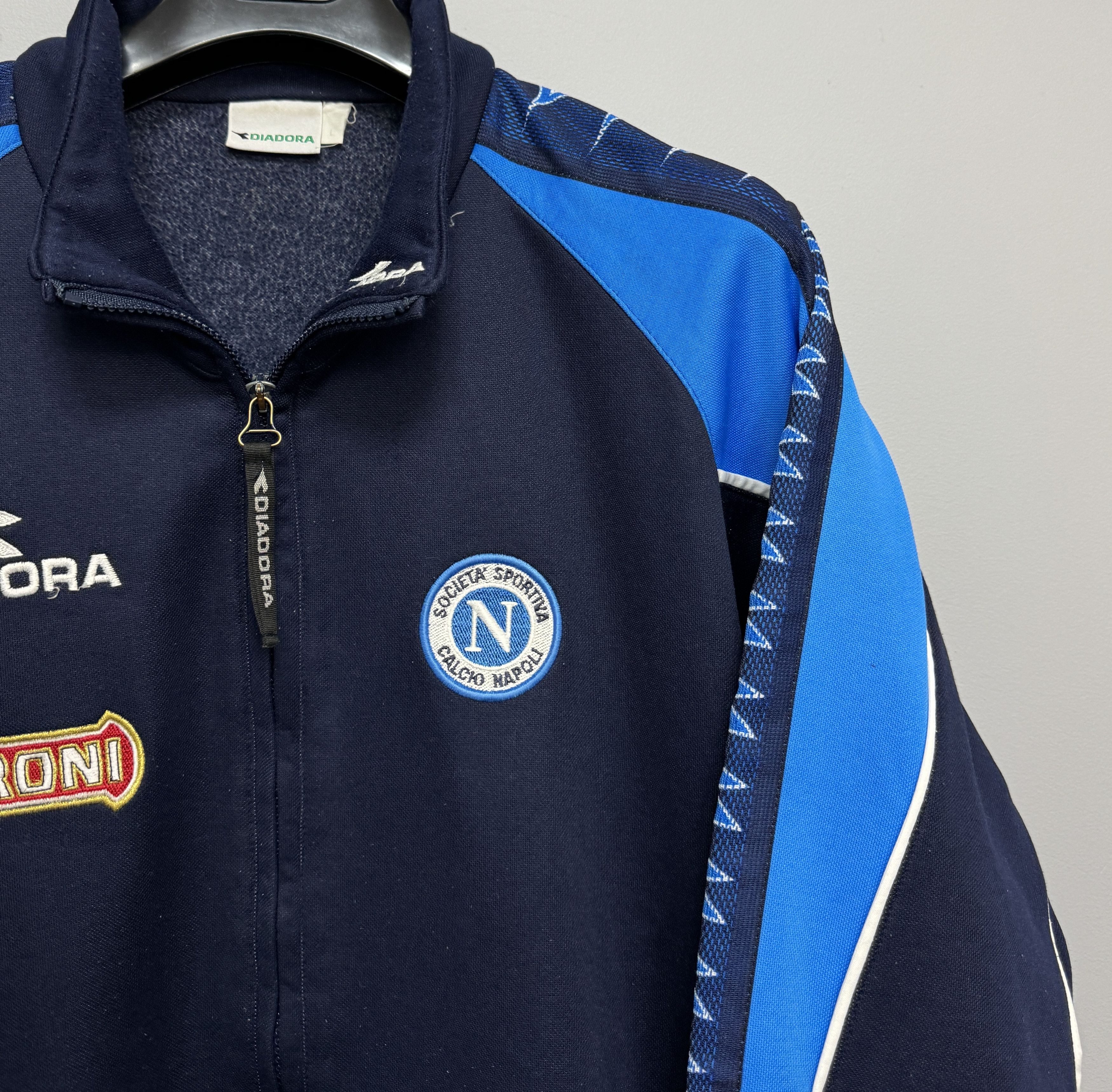 Diadora SSC Napoli Diadora 2000 2001 Track Jacket Full Zip Size L Size US L / EU 52-54 / 3 - 3 Thumbnail