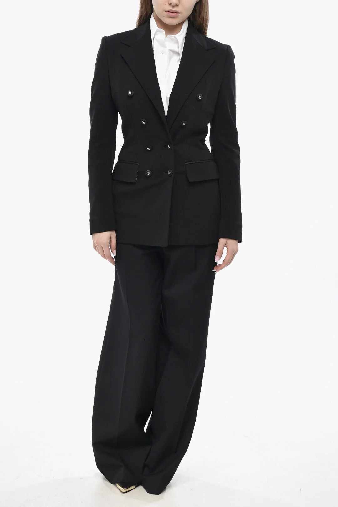 Dolce & Gabbana og1mm0426 Slim-Fit Double-Breasted Blazer in Black Size XS / US 0-2 / IT 36-38 - 4 Thumbnail