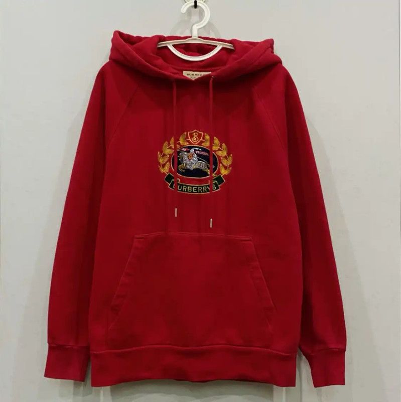 Burberry Burberry Red Cotton Women's Hoodie Size S / US 4 / IT 40 - 1 Thumbnail