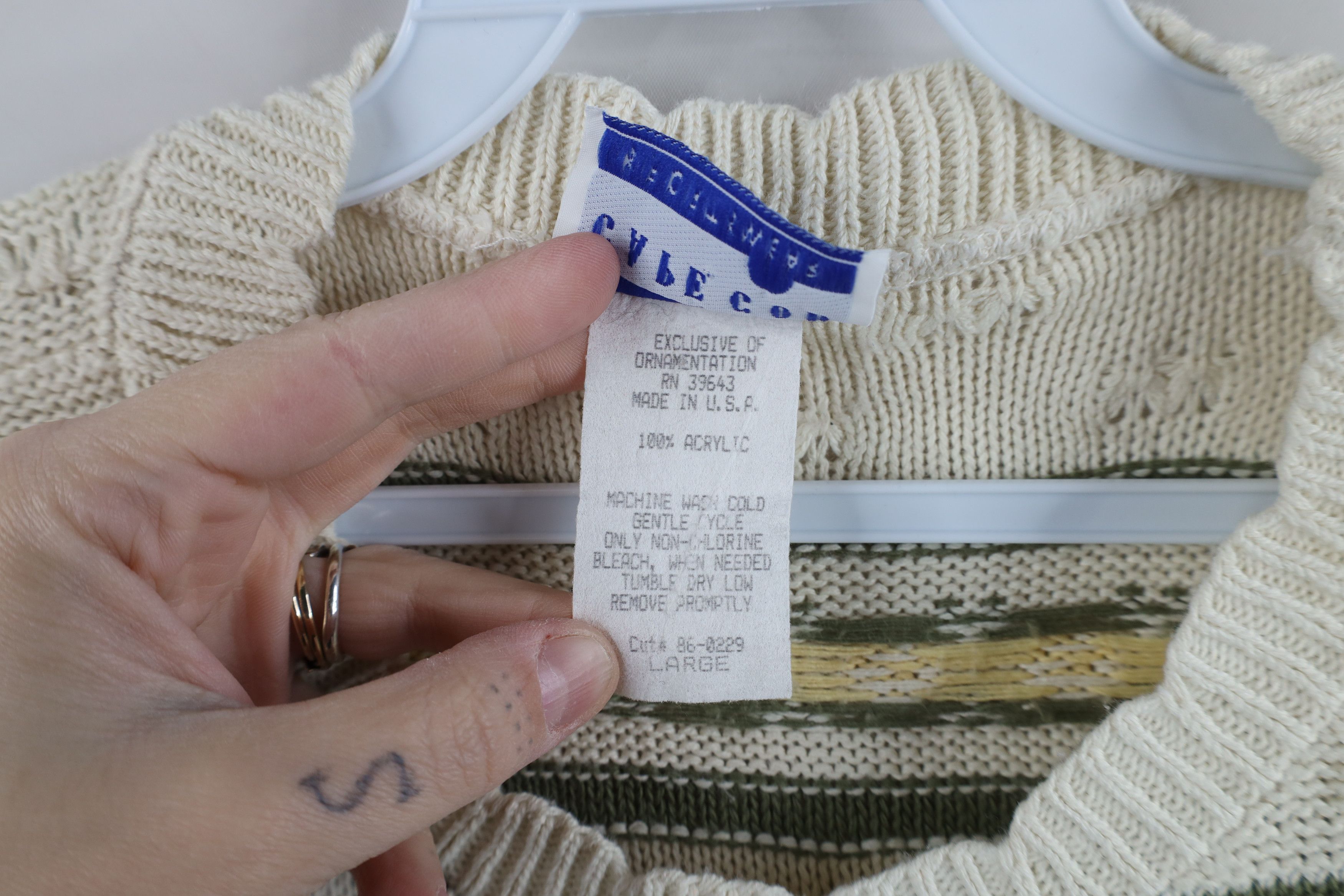 Vintage Vintage 90s Streetwear Striped Short Sleeve Sweater USA Size L / US 10 / IT 46 - 7 Thumbnail
