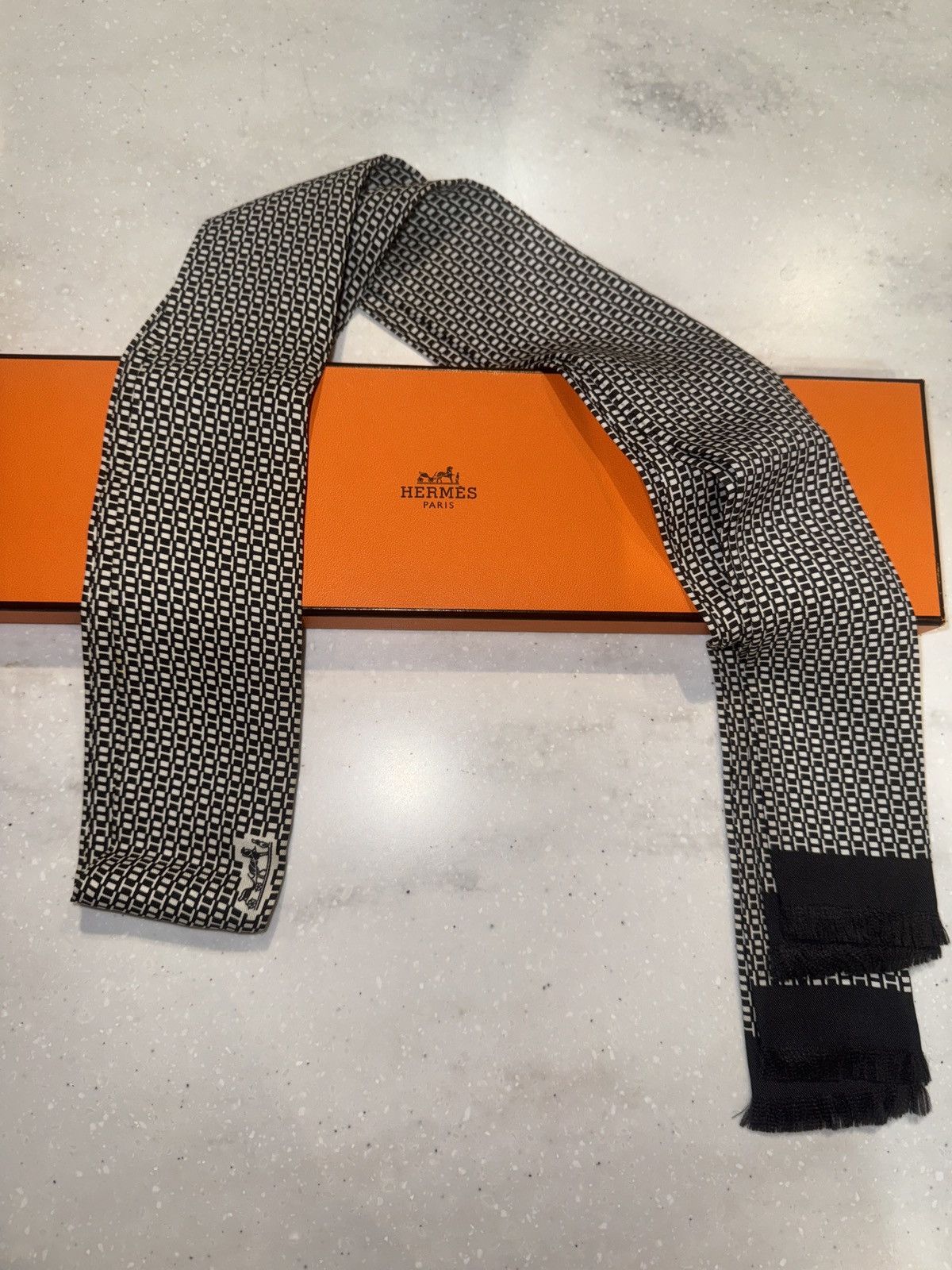 Hermes Hermès Tie-Scarf LA CRAVATE-FOULARD H-Print Size ONE SIZE - 7 Thumbnail