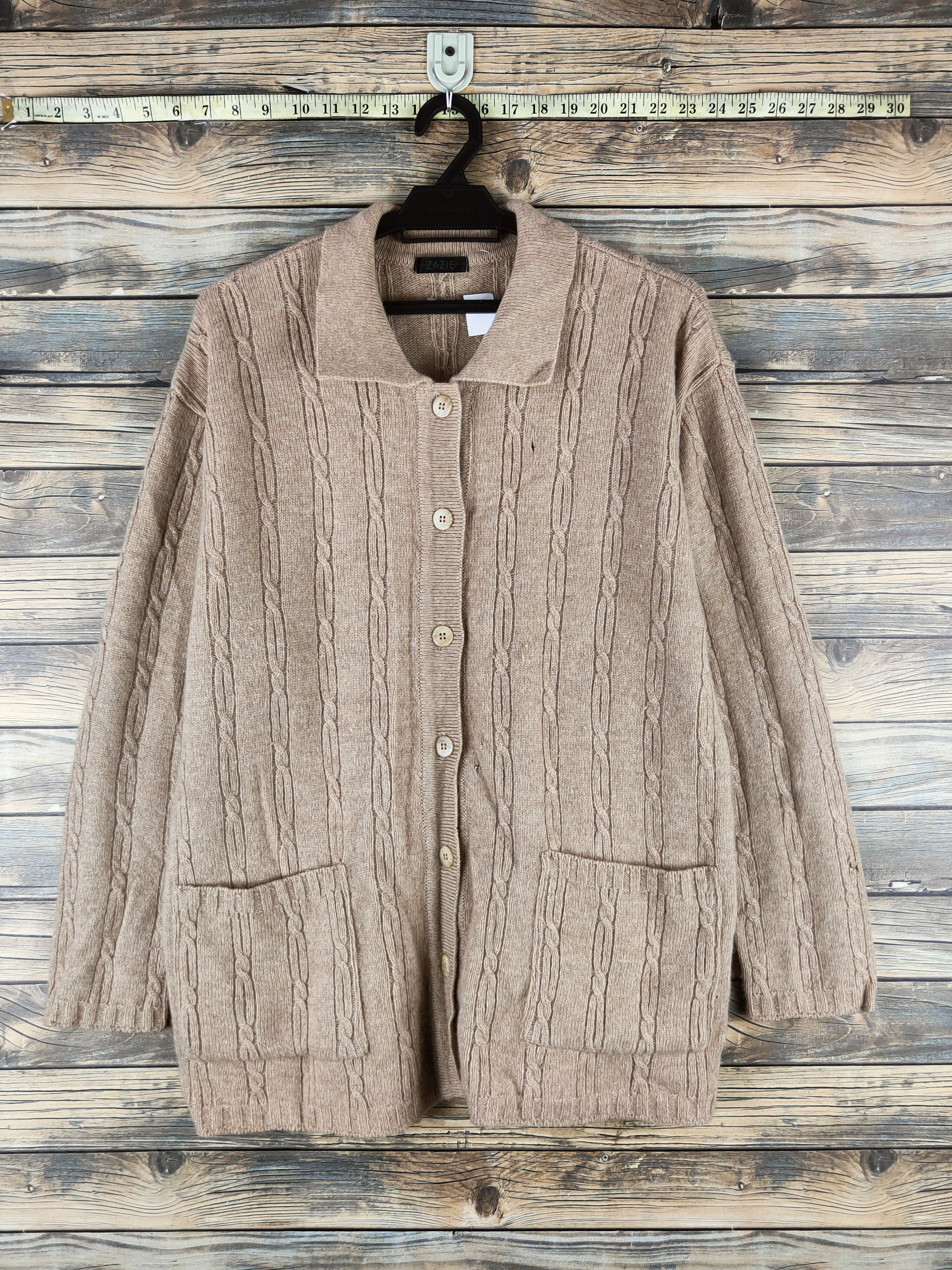 Japanese Brand DL Zazie Beige Knitwear Sweaters #46-529 Size US L / EU 52-54 / 3 - 1 Thumbnail