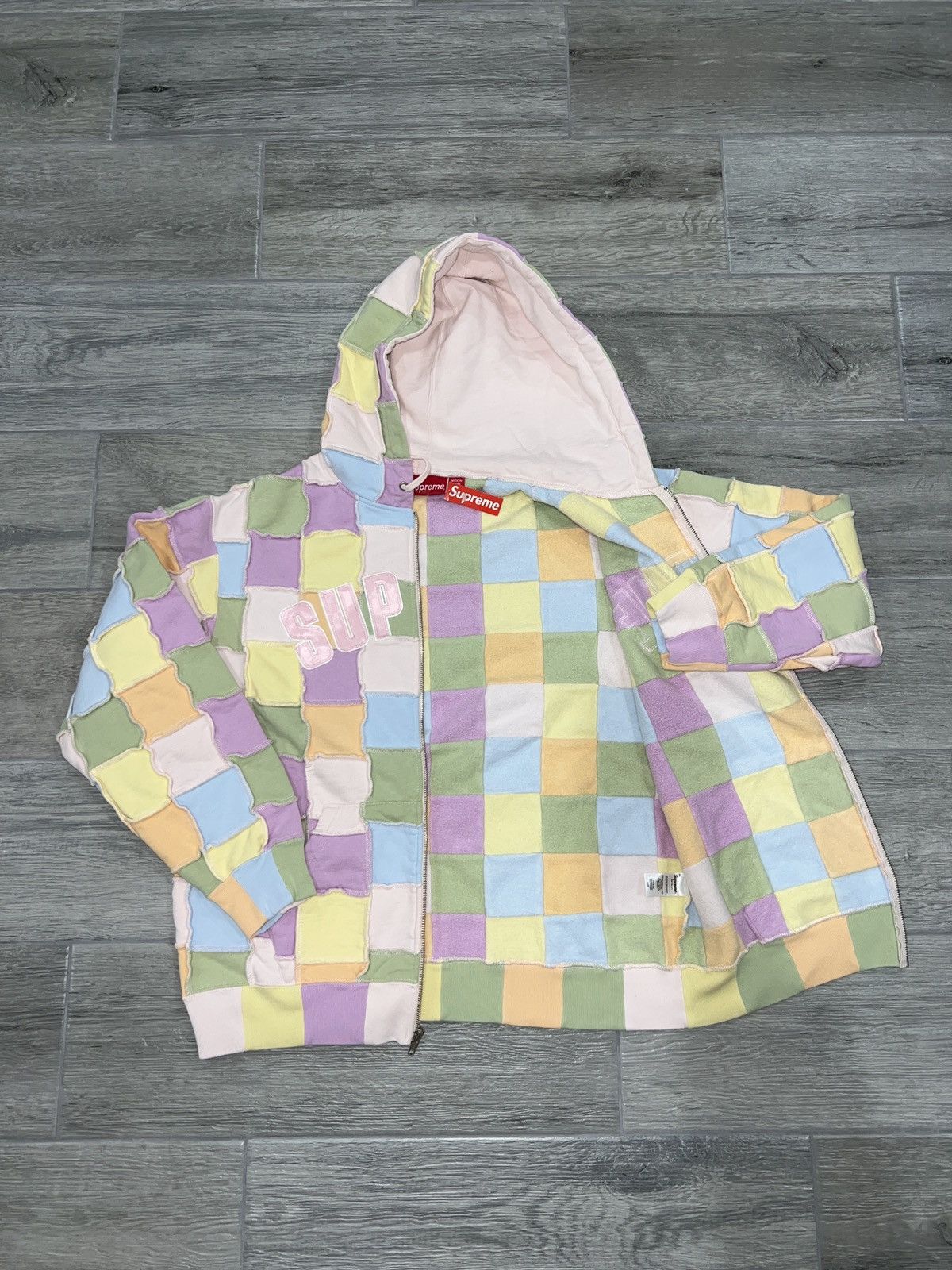 Supreme Supreme Reverse Patchwork Zip Up Sweatshirt Multicolor Size US M / EU 48-50 / 2 - 2 Thumbnail