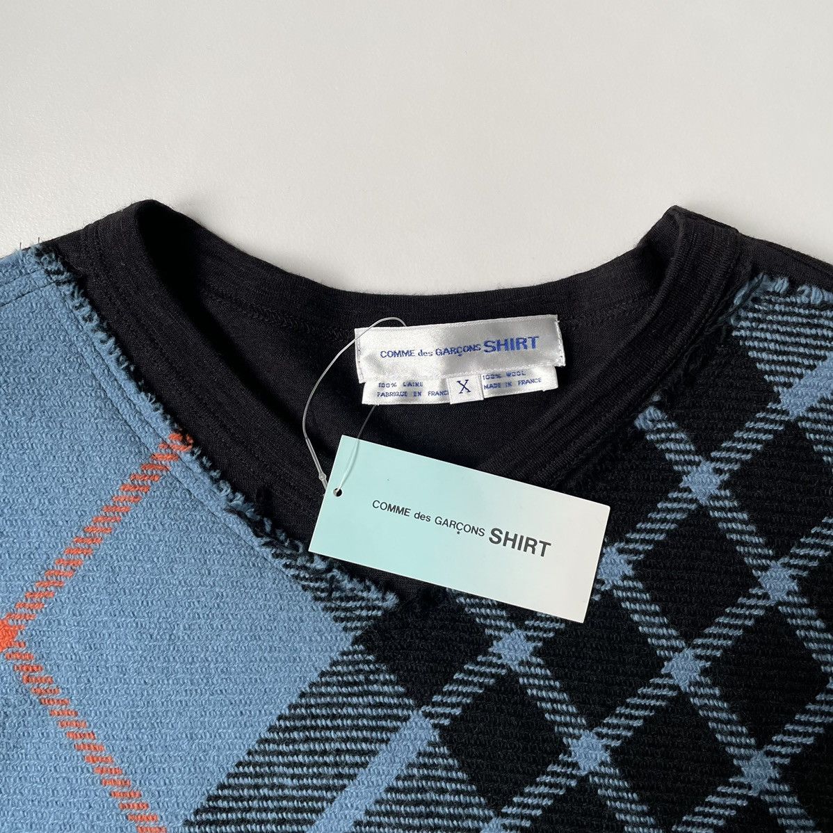 Comme des Garcons ‘Raw Edge Tartan Check’ Wool Sweater Size US L / EU 52-54 / 3 - 4 Thumbnail