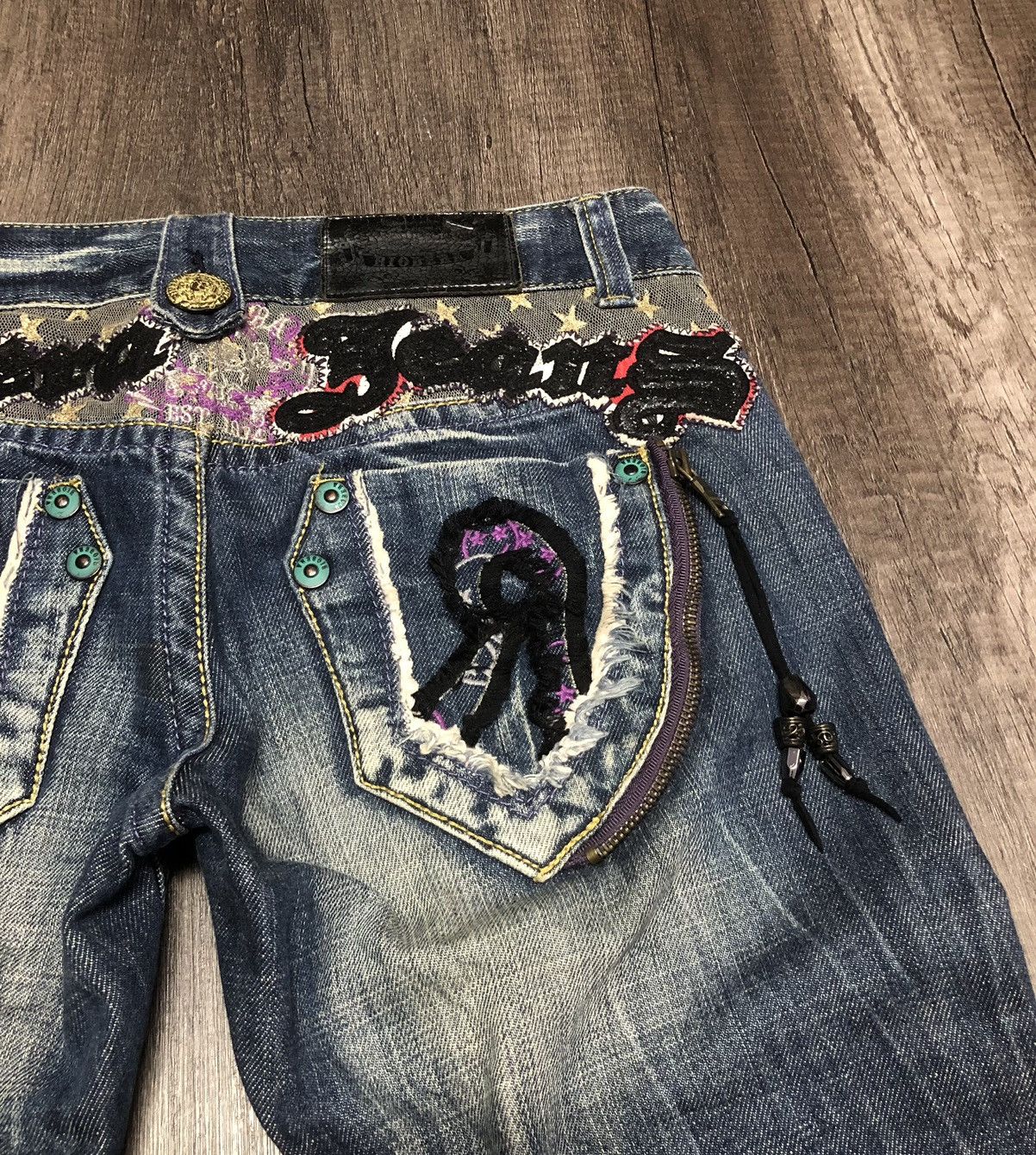 If Six Was Nine × Japanese Brand VINTAGE RIOBERA FLARE JEANS RARE DESIGN UNISEX Size US 30 / EU 46 - 12 Thumbnail