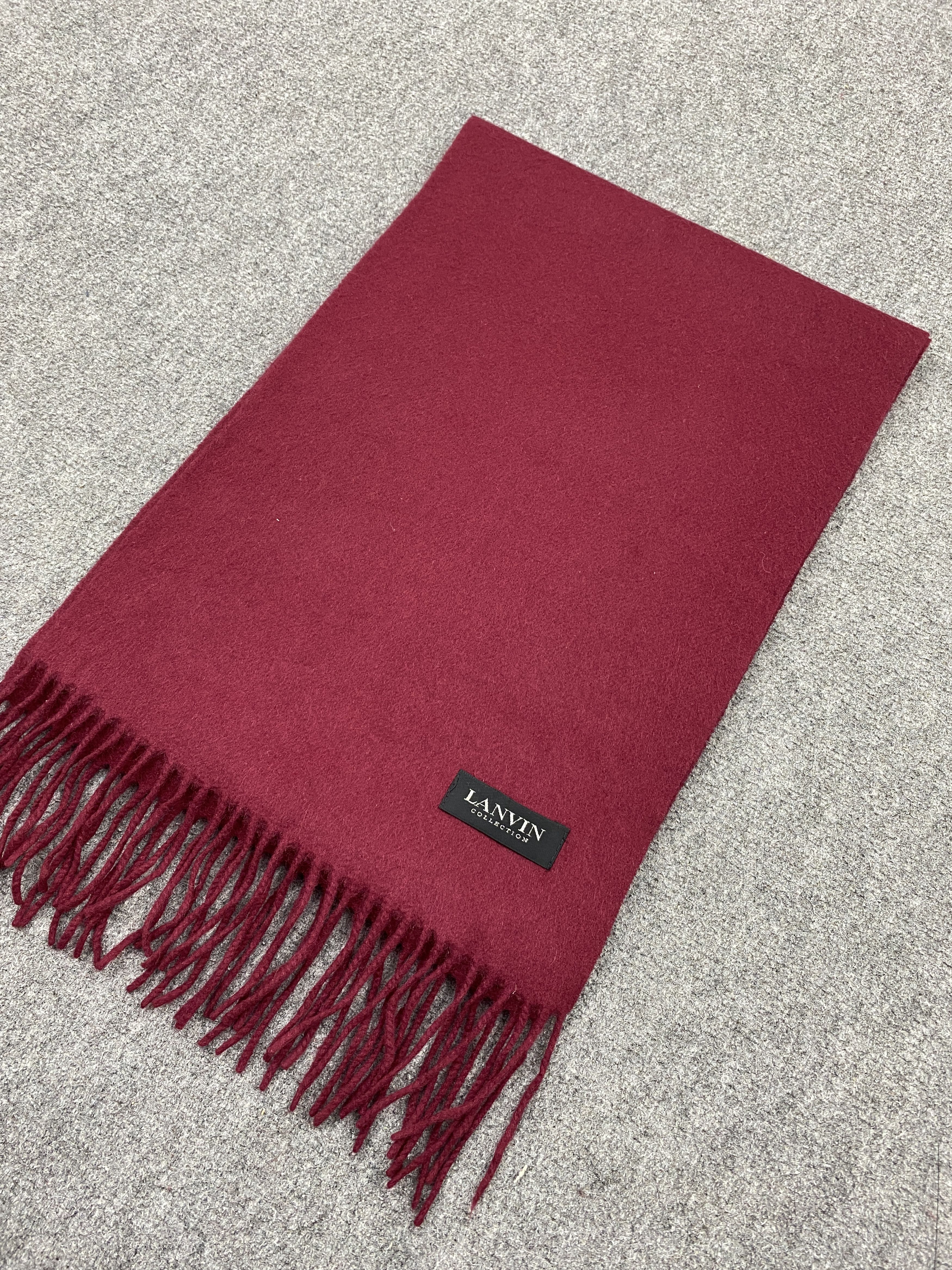Lanvin × Vintage Lanvin Cashmere Scarf / Muffler / Neckwear -SC0118 Size ONE SIZE - 10 Thumbnail