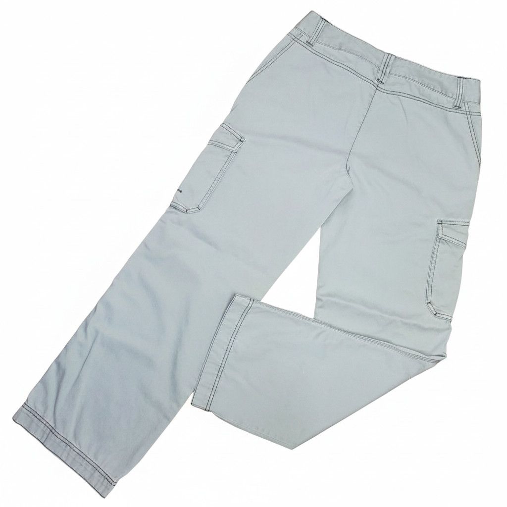 DKNY DKNY Size 8 Chino Cargo Pants Grey Cotton Embroidered Flower Size 30" / US 8 / IT 44 - 2 Thumbnail