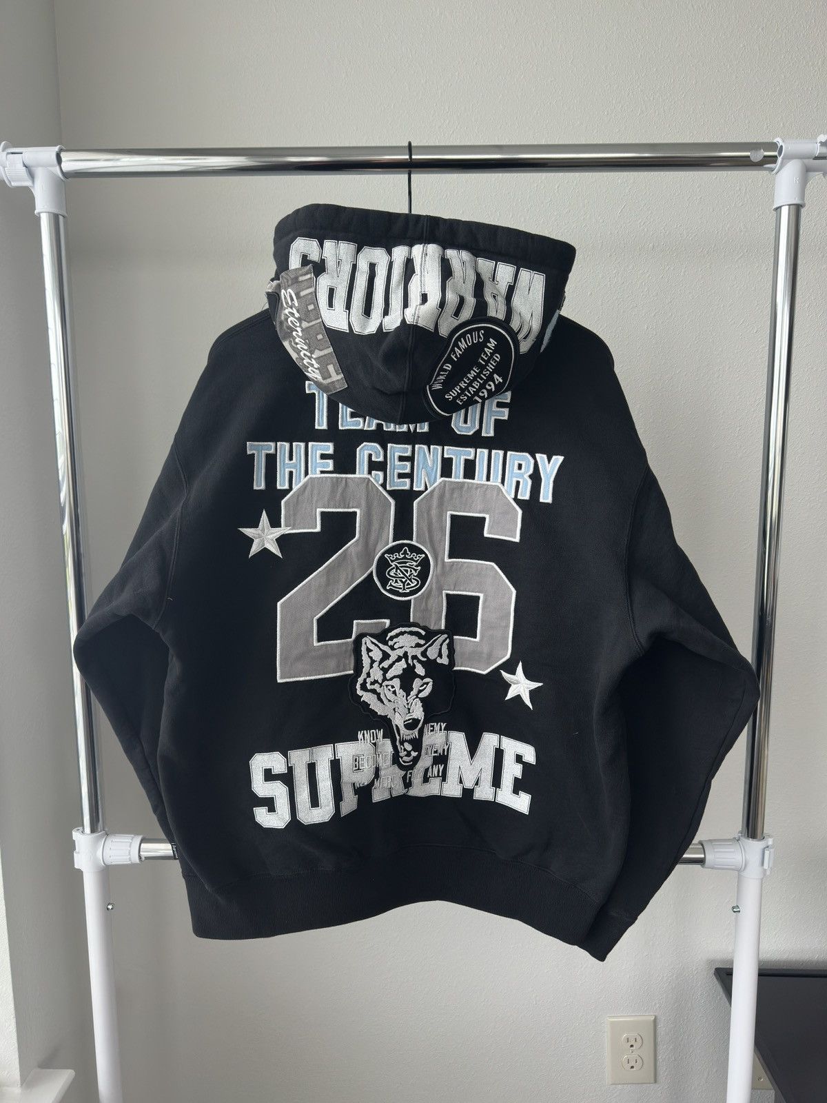Supreme Supreme Warriors Applique Zip Up Hoodie Black Size US L / EU 52-54 / 3 - 2 Thumbnail