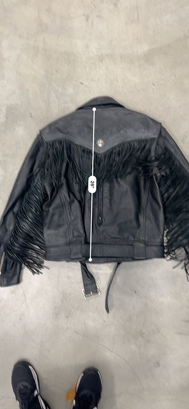 Harley Davidson Harley-Davidson Black Leather Fringe Motorcycle Jacket Size US L / EU 52-54 / 3 - 7 Thumbnail