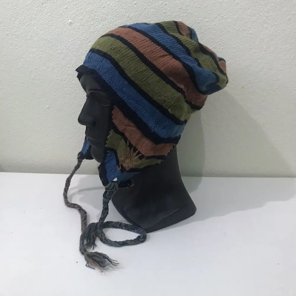 Japanese Brand Japanese Brand Stripe Earflap Beanie Hat Size ONE SIZE - 2 Thumbnail