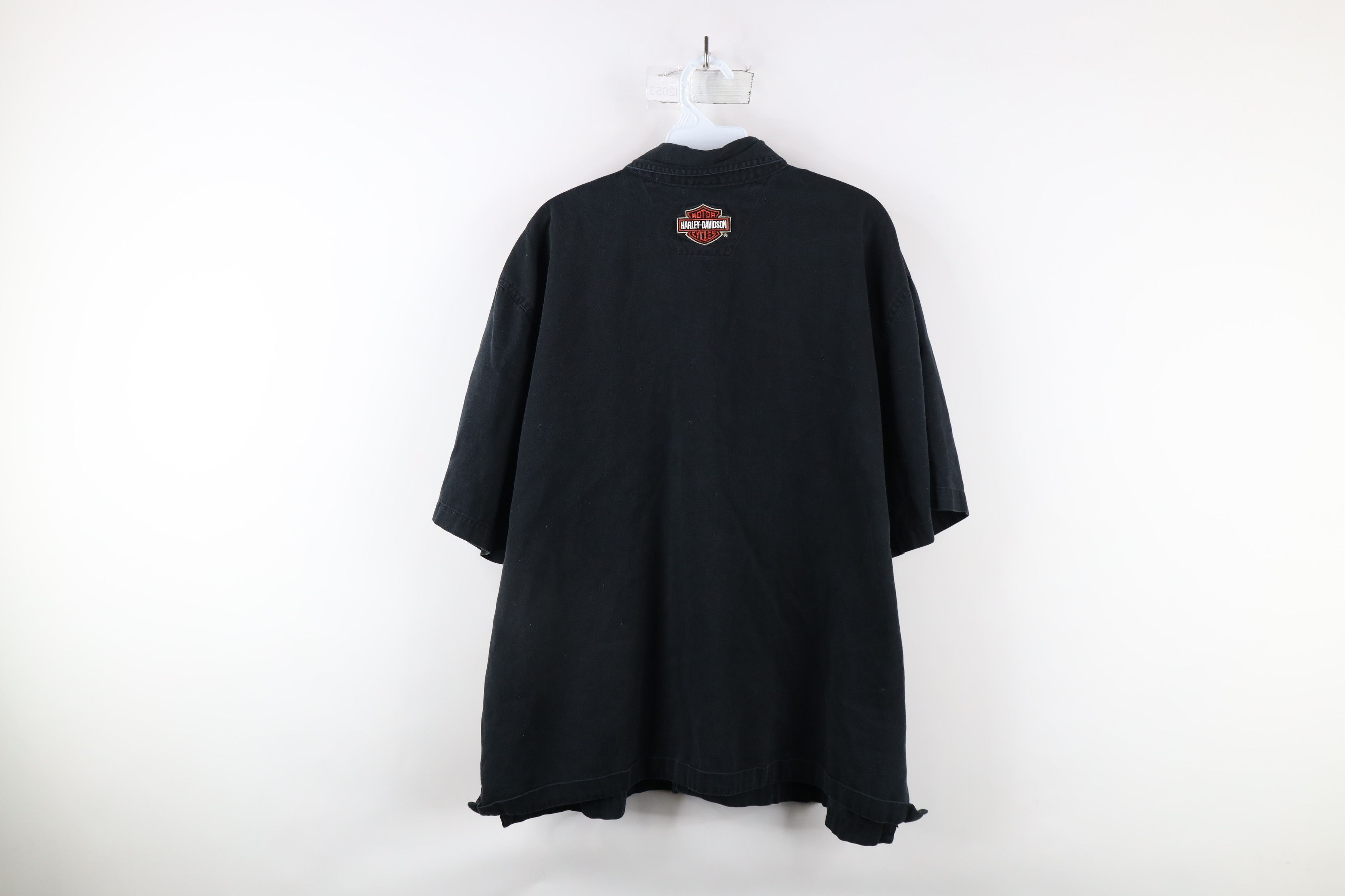 Harley Davidson × Vintage Vintage 90s Harley Davidson Spell Out Mechanic Button Shirt Size US L / EU 52-54 / 3 - 11 Thumbnail