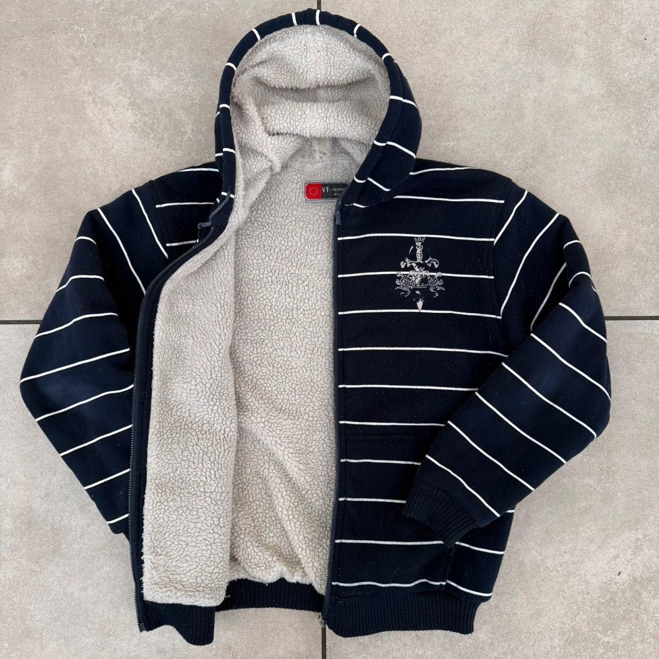Vintage Vintage 90s Opium Affilaction Zip Up Hoode Sherpa Linned Size US XL / EU 56 / 4 - 3 Thumbnail