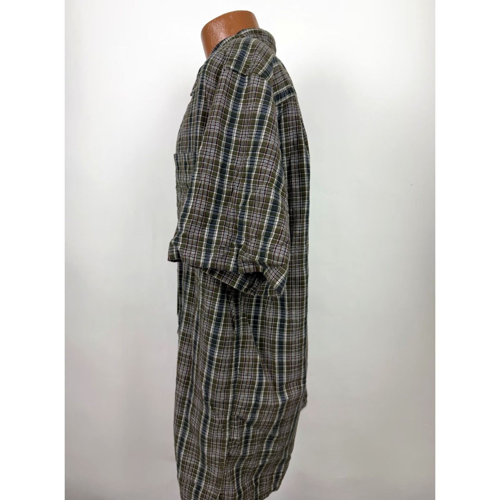 Gap VINTAGE Gap Shirt Men Large L Olive Plaid Button Up Lightweight Cotton Outdoors Size US L / EU 52-54 / 3 - 7 Thumbnail