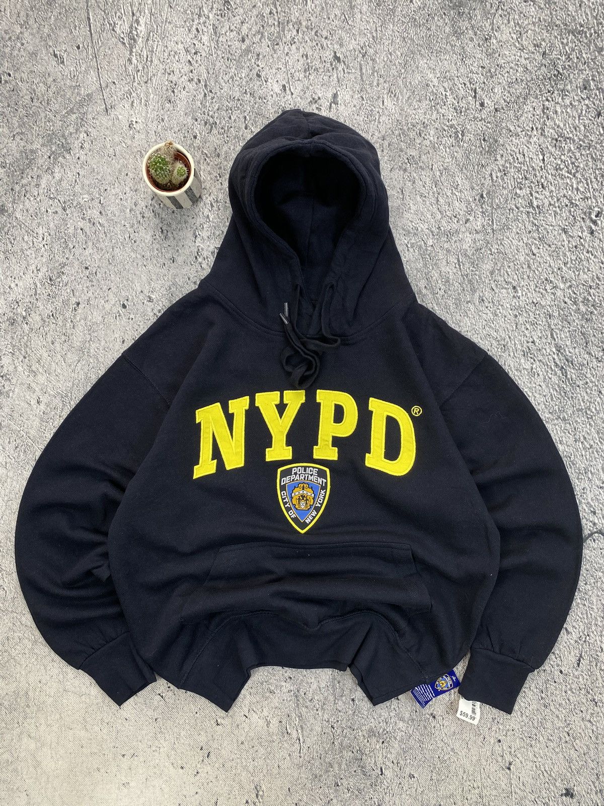 Vintage Vintage Hoodie Nypd USA boxy Streetwear Size US S / EU 44-46 / 1 - 1 Thumbnail