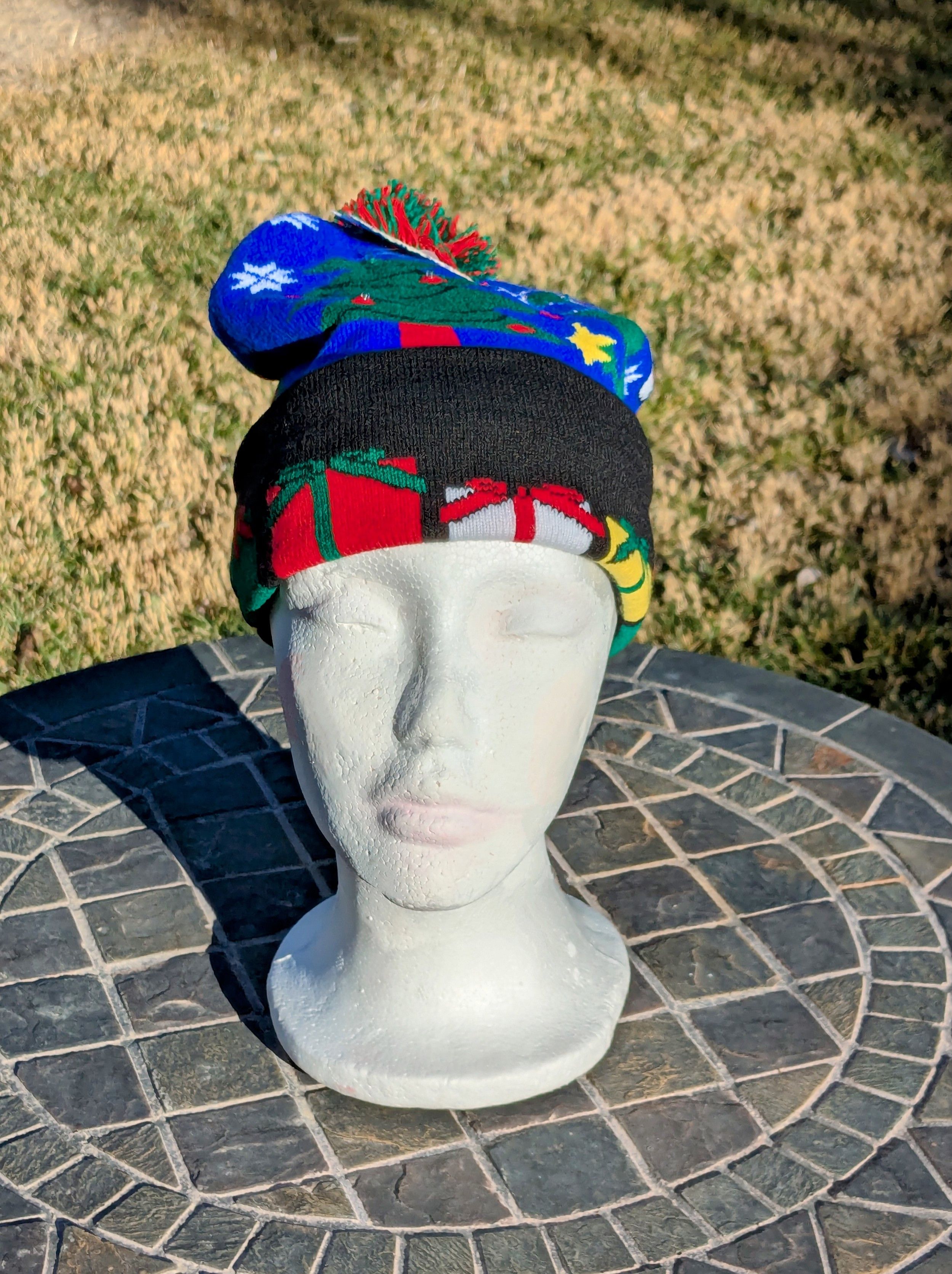 Designer Flashing Light-Up LED Ugly-Christmas-Sweater Dinosaur Beanie Size ONE SIZE - 2 Thumbnail