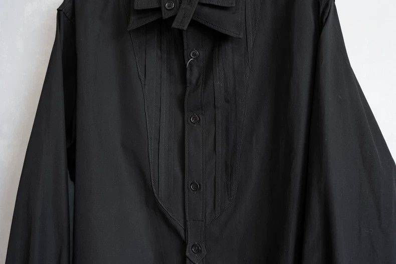 Yohji Yamamoto Yohji Yamamoto 22AW oversized bow tie show shirt-2505 Size US L / EU 52-54 / 3 - 4 Thumbnail