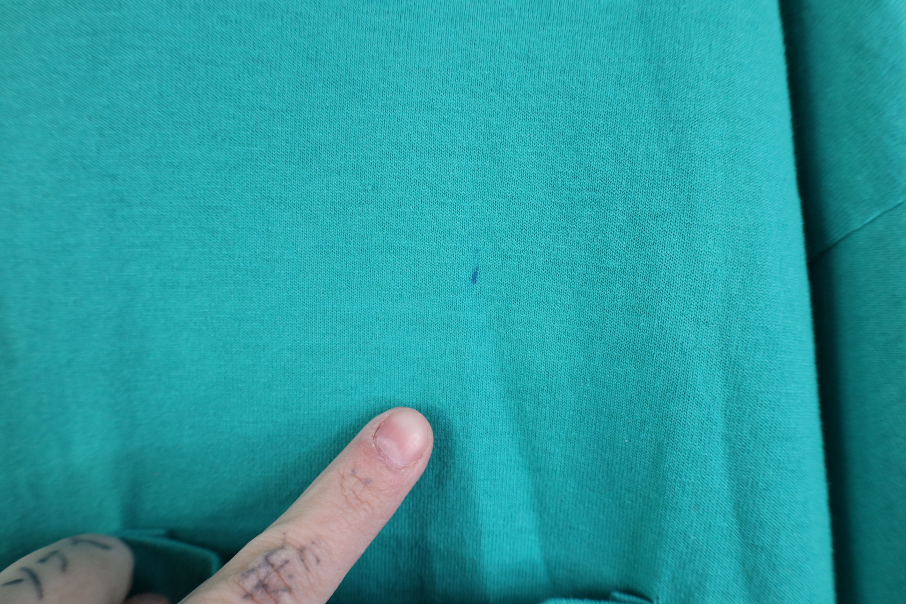 Vintage Vintage 90s Streetwear Pocket Short Sleeve T-Shirt Teal USA Size US XL / EU 56 / 4 - 4 Thumbnail