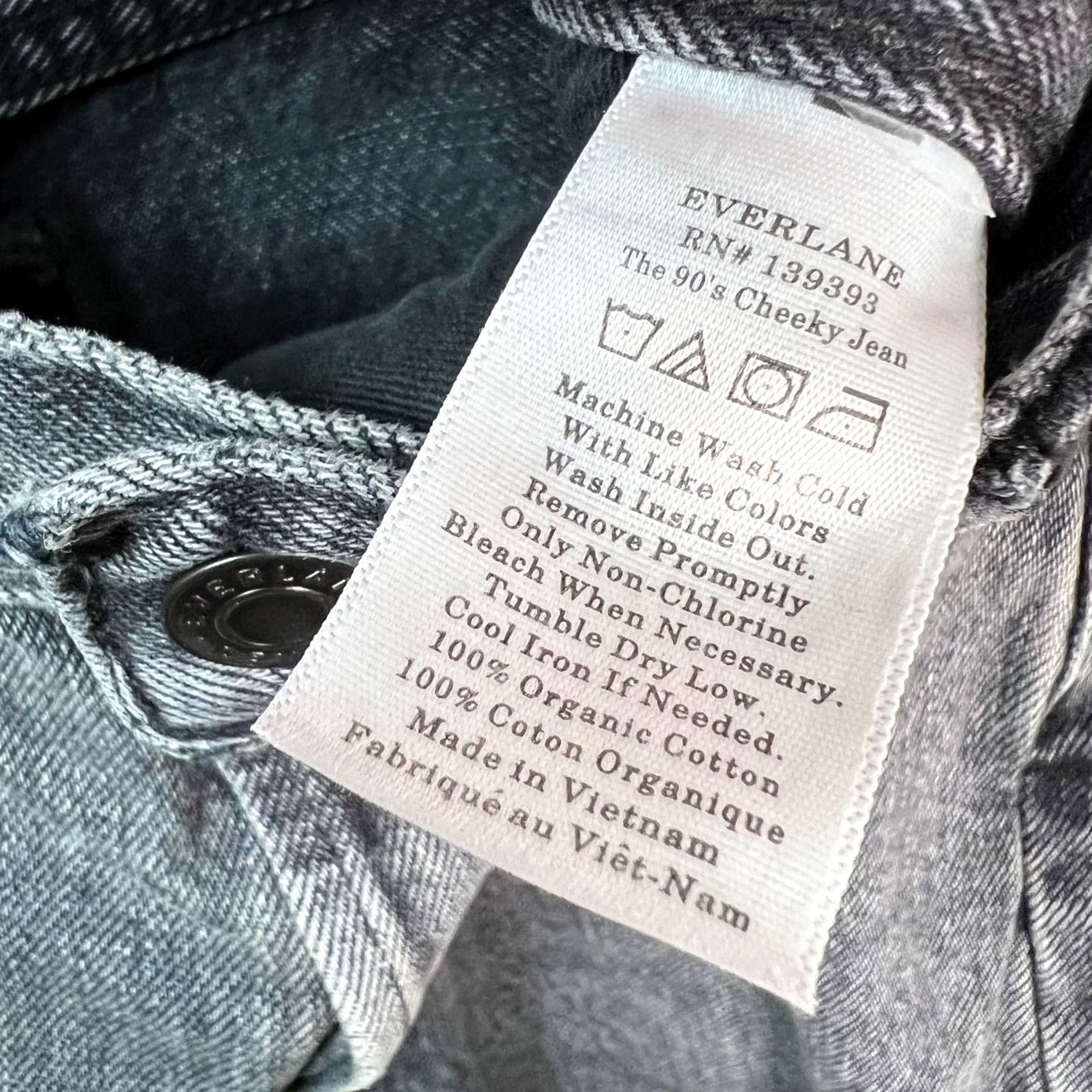 Everlane Everlane The 90s Cheeky Jean Organic Cotton Gray Womens Size 25 Regular Jeans 90s Womens Tapered Gray Organic Cotton Denim St Modern Size 42" / US 20 - 5 Thumbnail