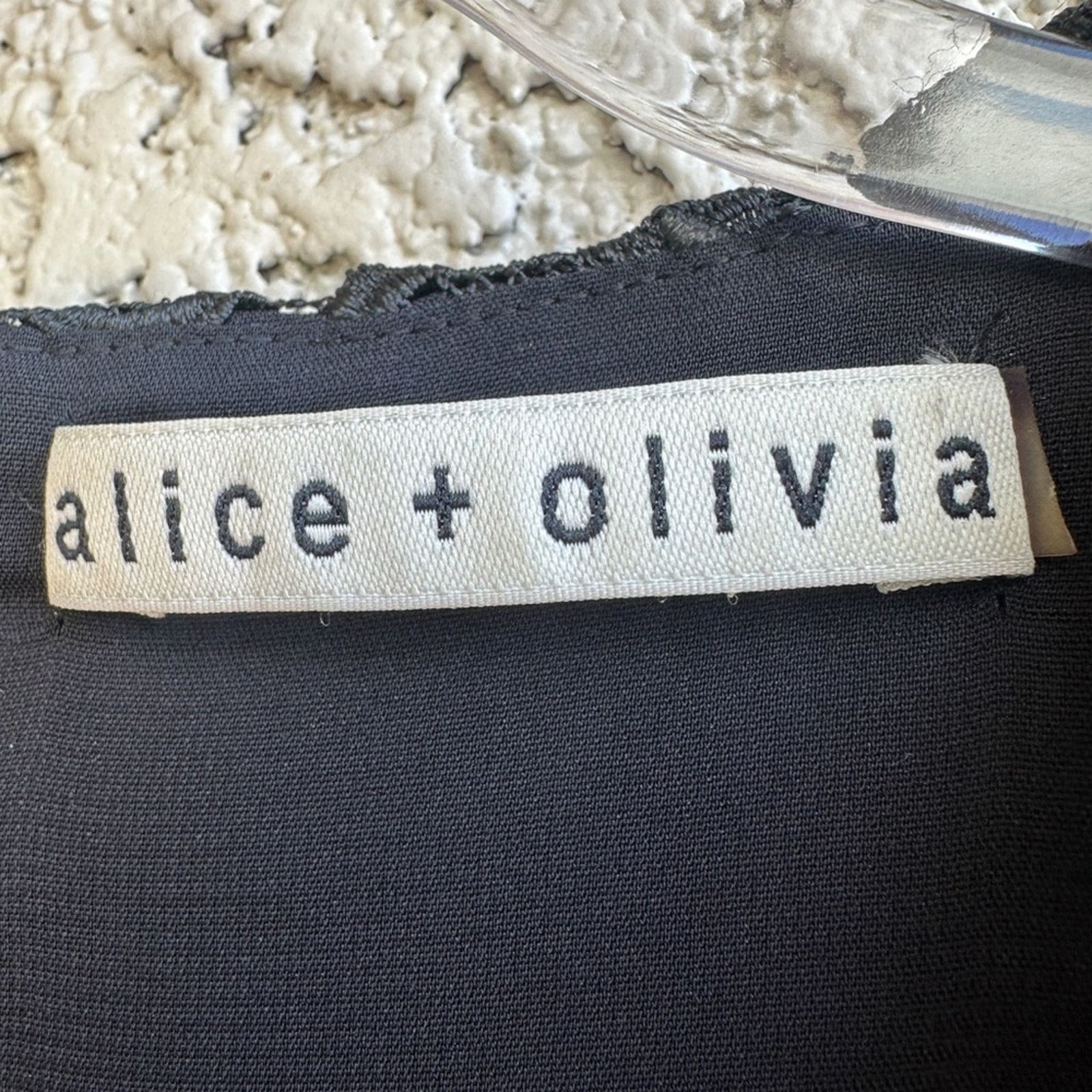 Alice + Olivia ALICE + OLIVIA Patrice A Line Dress in Black Nude Pink XS 0 Size XS / US 0-2 / IT 36-38 - 12 Thumbnail