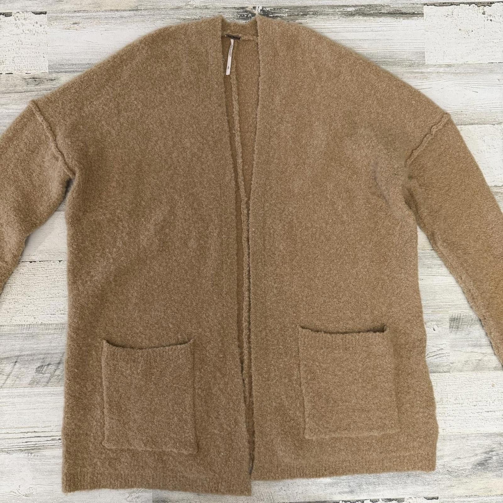 Free People Free People Women's Tan and Brown Cardigan Size S / US 4 / IT 40 - 2 Thumbnail