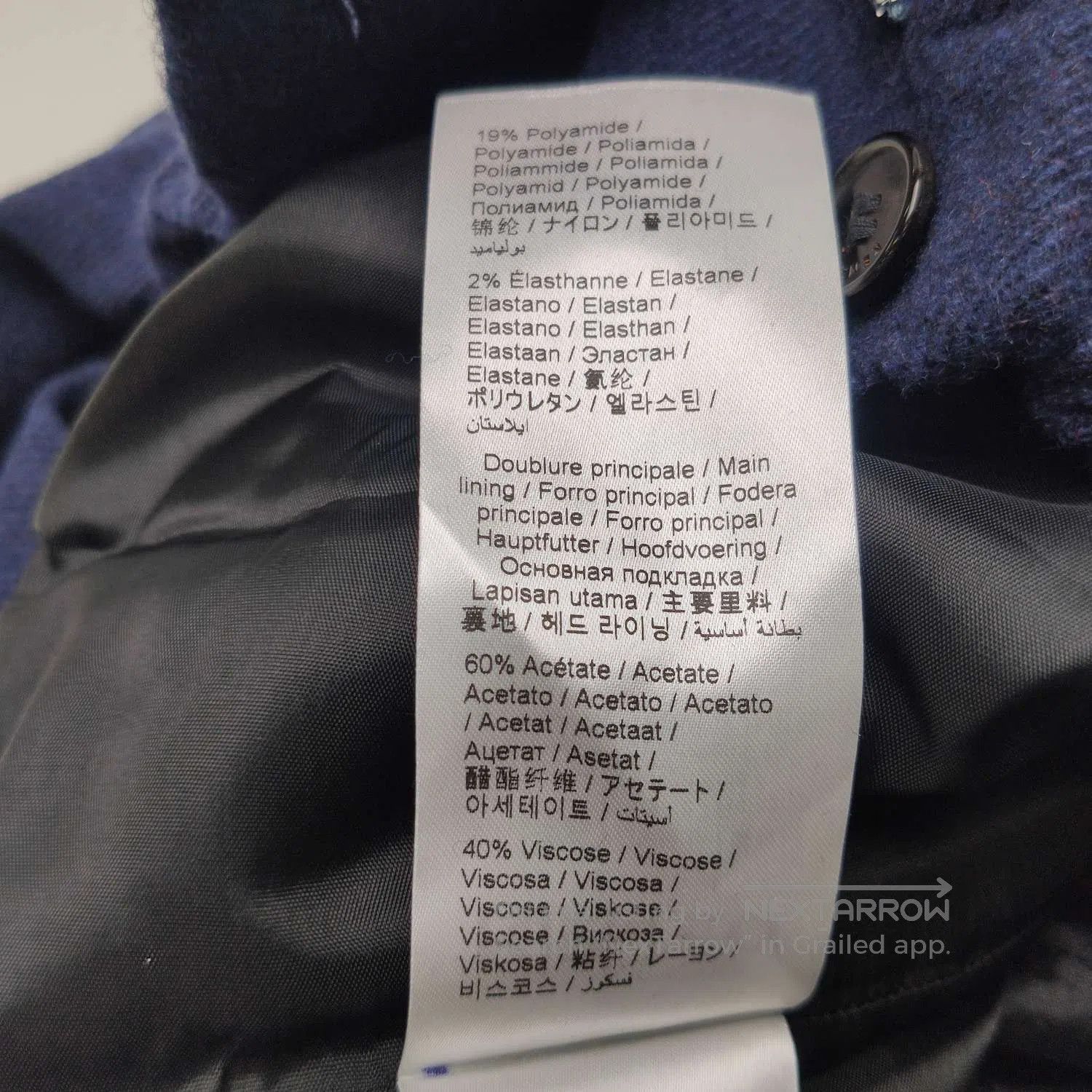 Kenzo Dark Blue Straight-Leg Cotton Pants XL. Size US 34 / EU 50 - 6 Thumbnail
