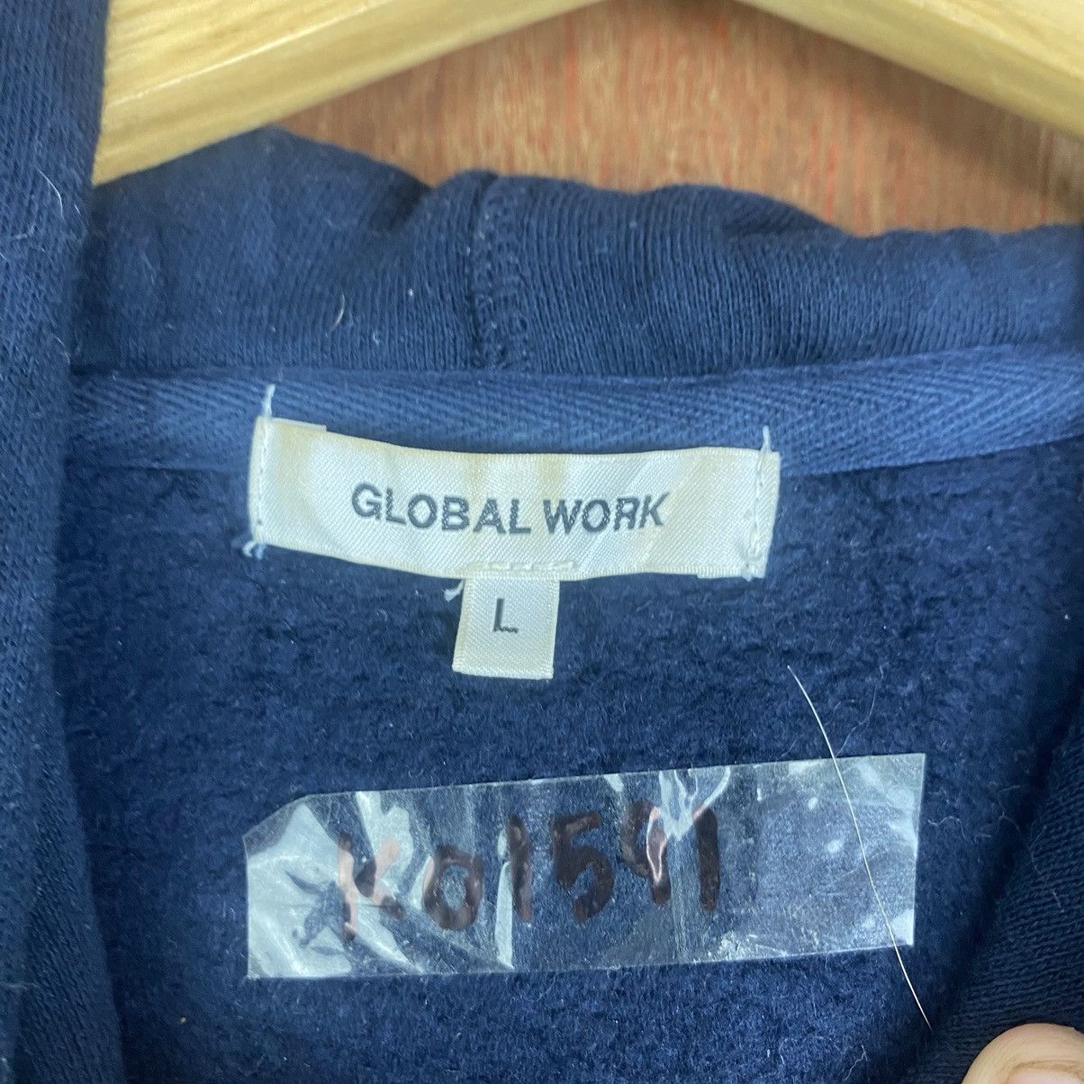 Global Work × Japanese Brand Global Work "NOISE" Sweatshirt Hoodie Blue #K01591 Size US M / EU 48-50 / 2 - 11 Thumbnail