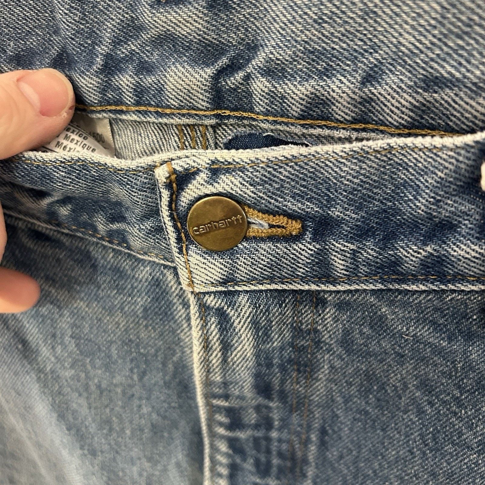 Carhartt Vintage Carhartt Logger Denim DoubleKnee Pants “Darkstone” Size US 32 / EU 48 - 15 Thumbnail