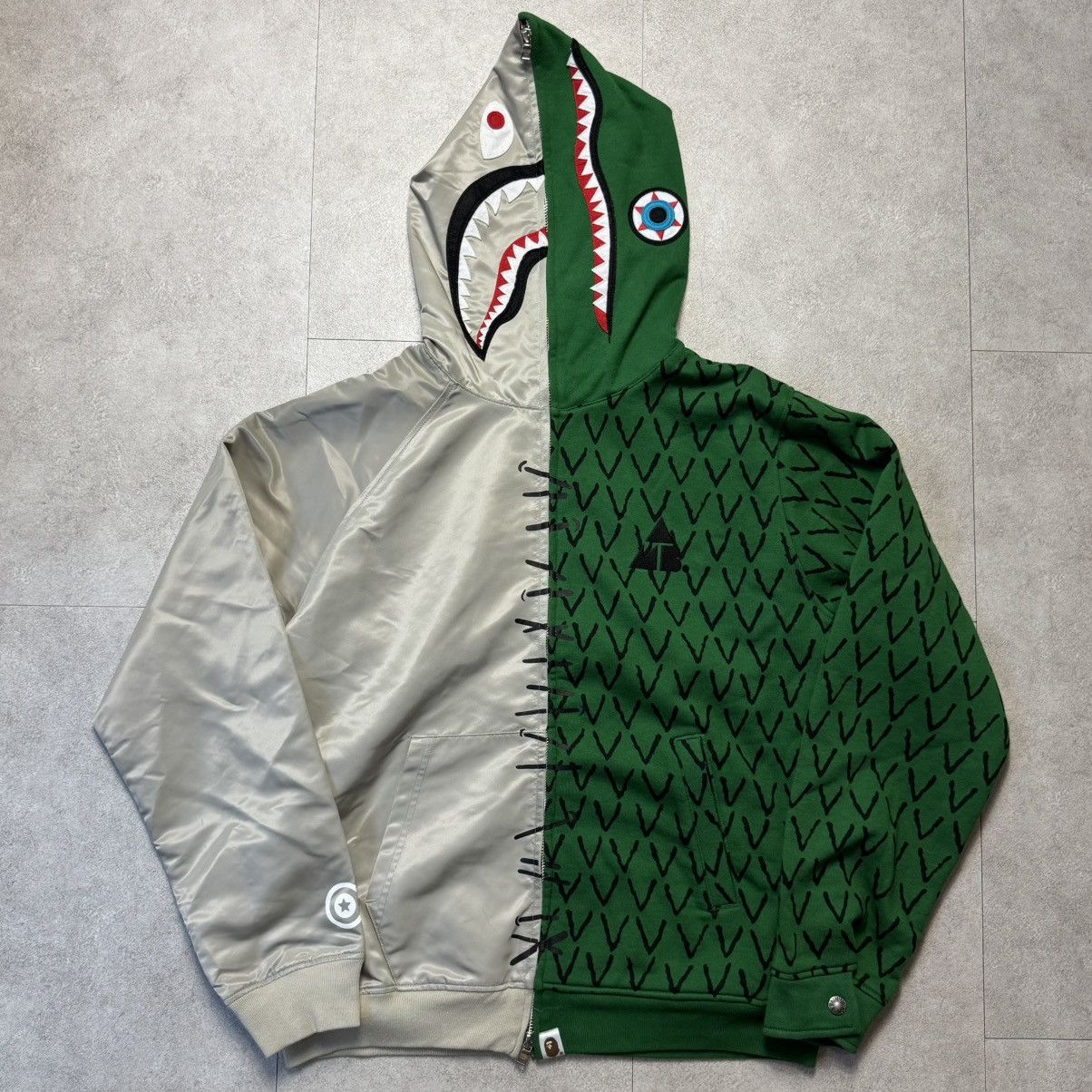 Bape × Lacoste Bape x Lacoste Shark/Alligator Hoodie | Grailed