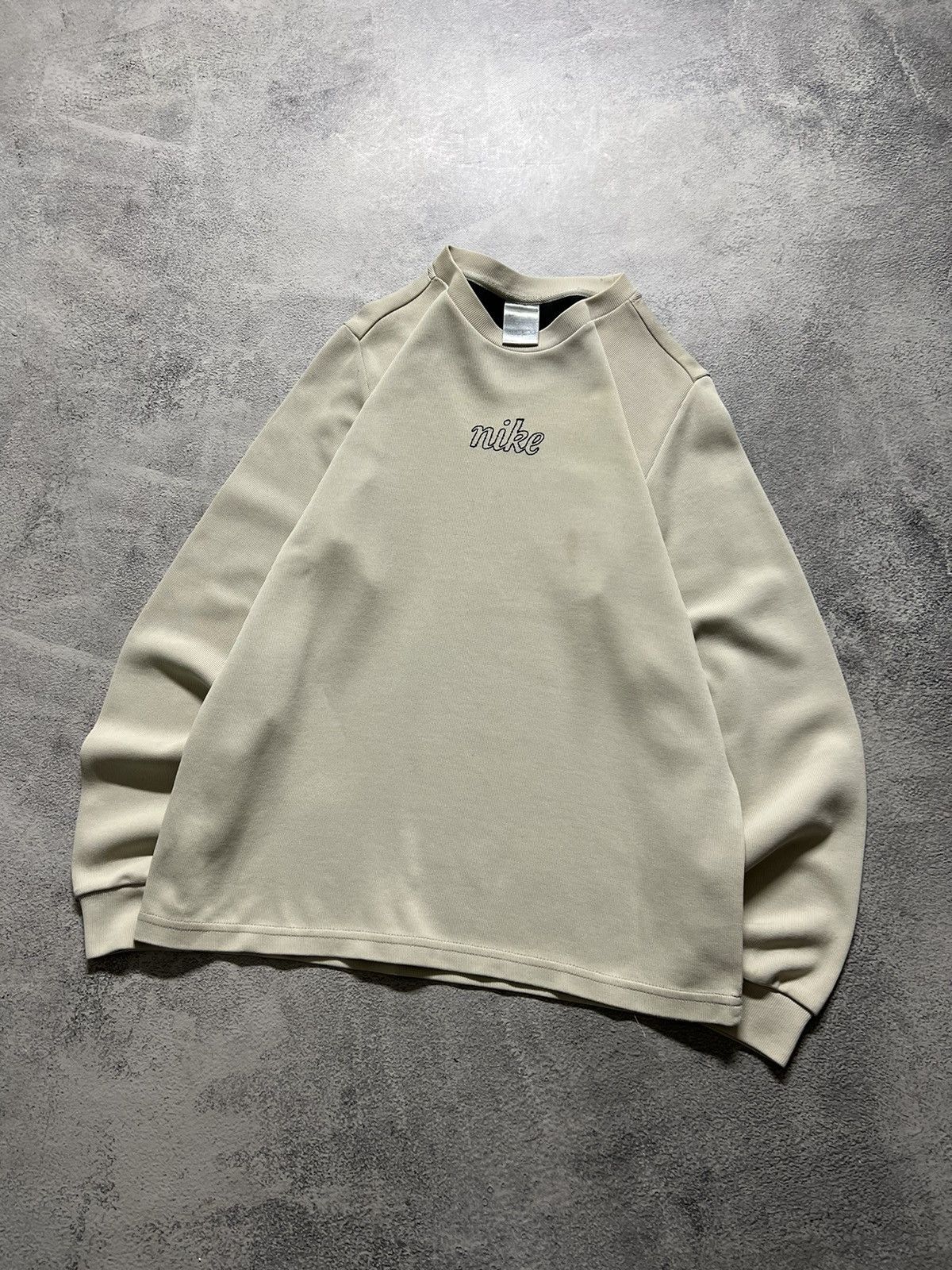 Nike × Vintage Vintage Y2k Nike 💛 Centre Spell Out Logo Sweatshirt 00’s Size M / US 6-8 / IT 42-44 - 3 Thumbnail