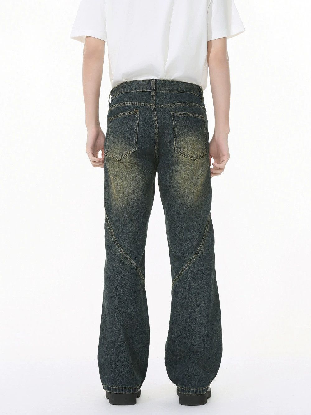 Jean Japanese cleanfit retro patchwork distressed flared jeans Size US 32 / EU 48 - 5 Thumbnail