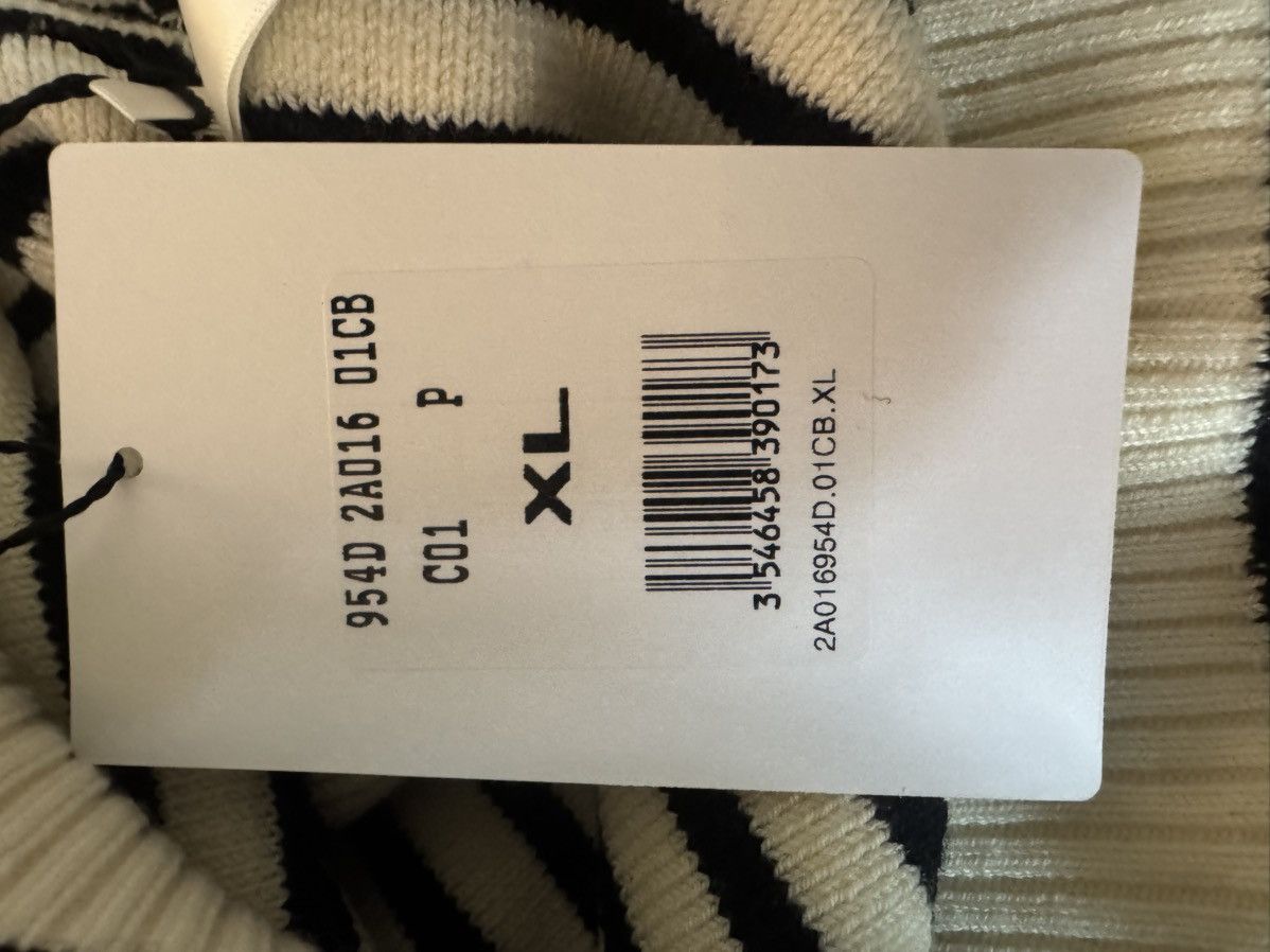 Celine CELINE Boatneck Sweater in Striped Knit Size US XL / EU 56 / 4 - 6 Thumbnail