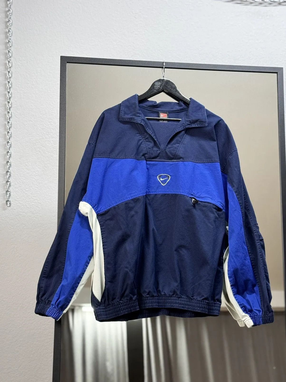 Nike × Vintage Vintage Nike Football Jacket Training Regby 90s Size US XL / EU 56 / 4 - 3 Thumbnail