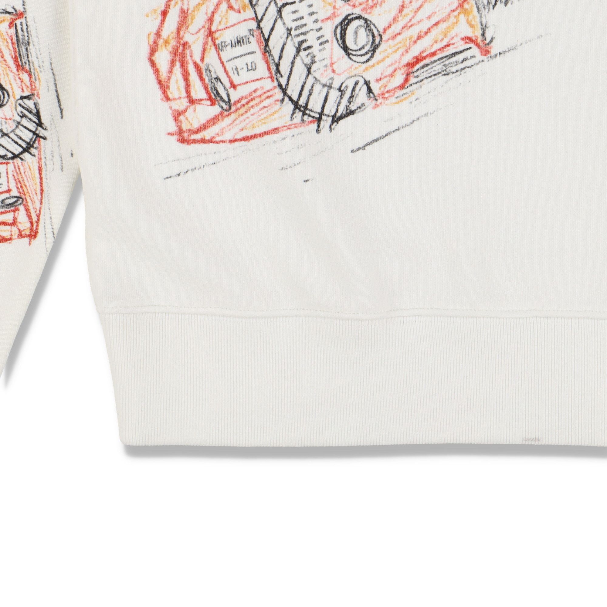 Off-White White Chainsaw Logo Print Sweatshirt Size US M / EU 48-50 / 2 - 7 Thumbnail