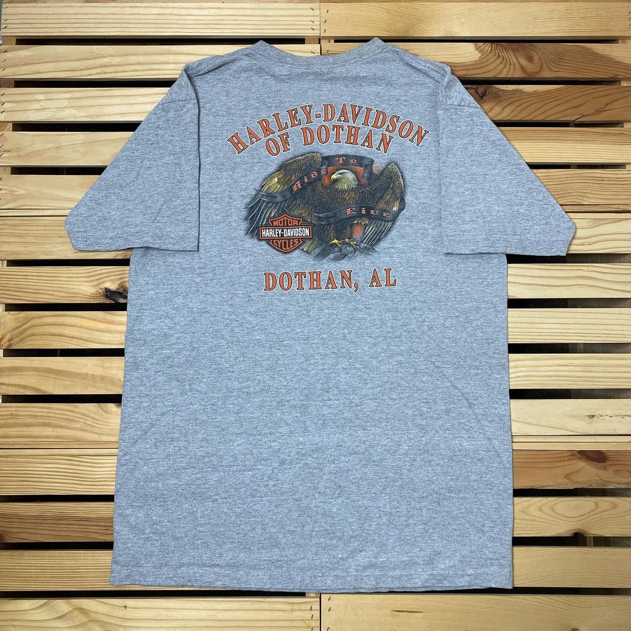 Harley Davidson Harley Davidson AL 2008 Gray Y2K Biker Pocket Tee Size Large Size US L / EU 52-54 / 3 - 1 Thumbnail
