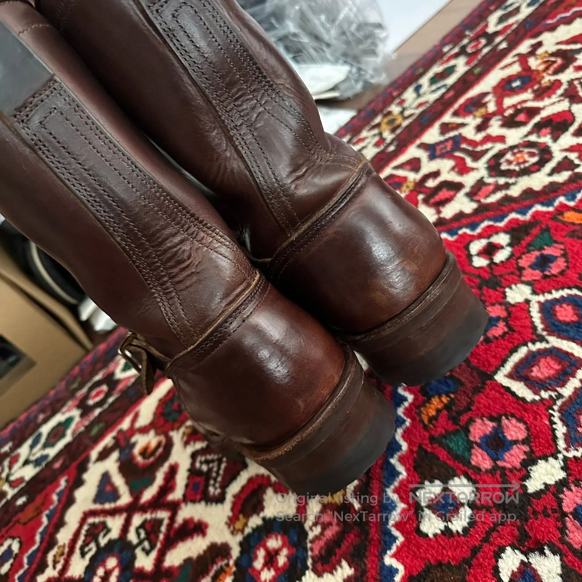 Viberg Viberg Engineer Boots Red Leather 8E. Size US 8 / EU 41 - 3 Thumbnail
