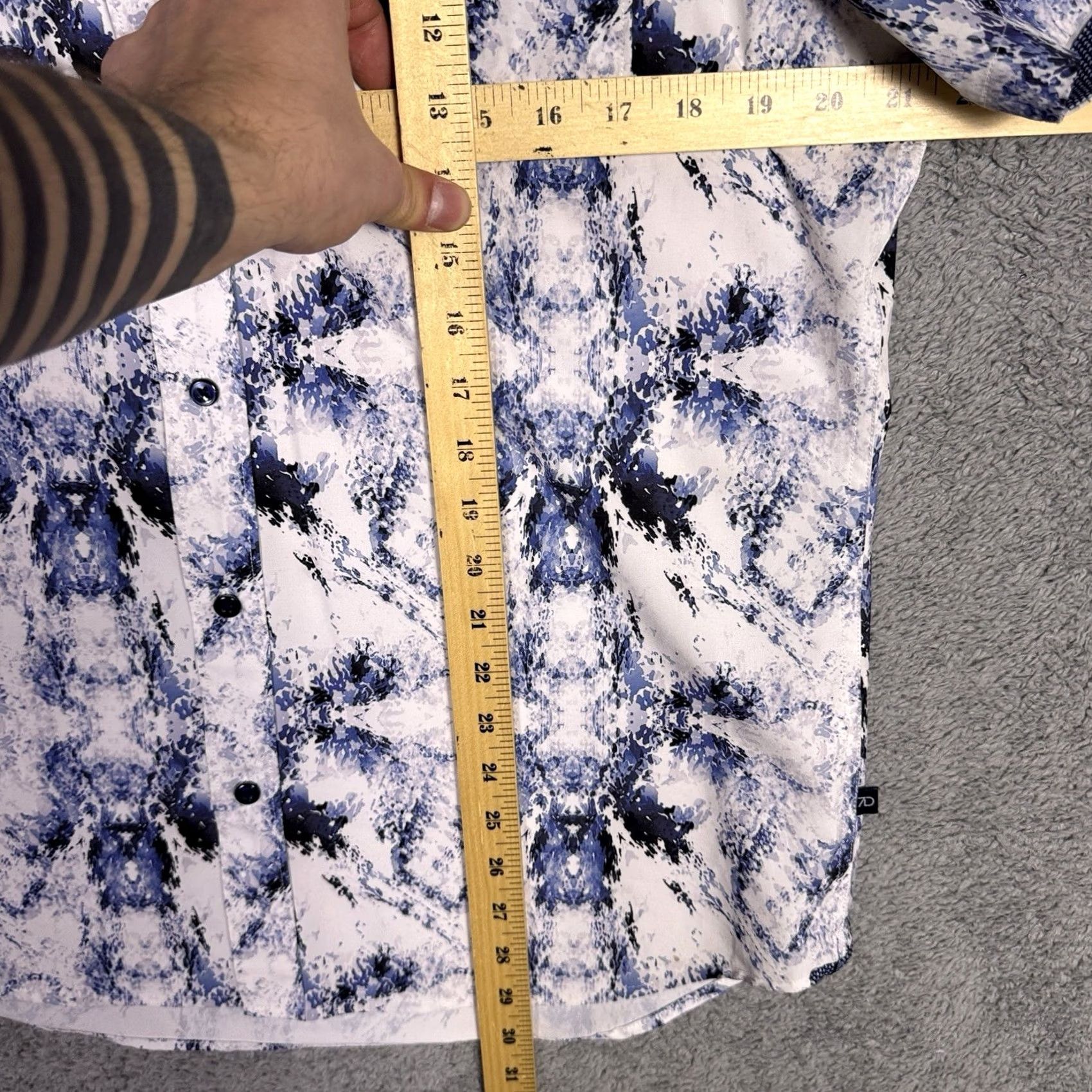 Vintage 7 Diamonds Shirt Mens L Geometric 4 Way Stretch Performance Abstract Krakn Remix Size US L / EU 52-54 / 3 - 7 Thumbnail
