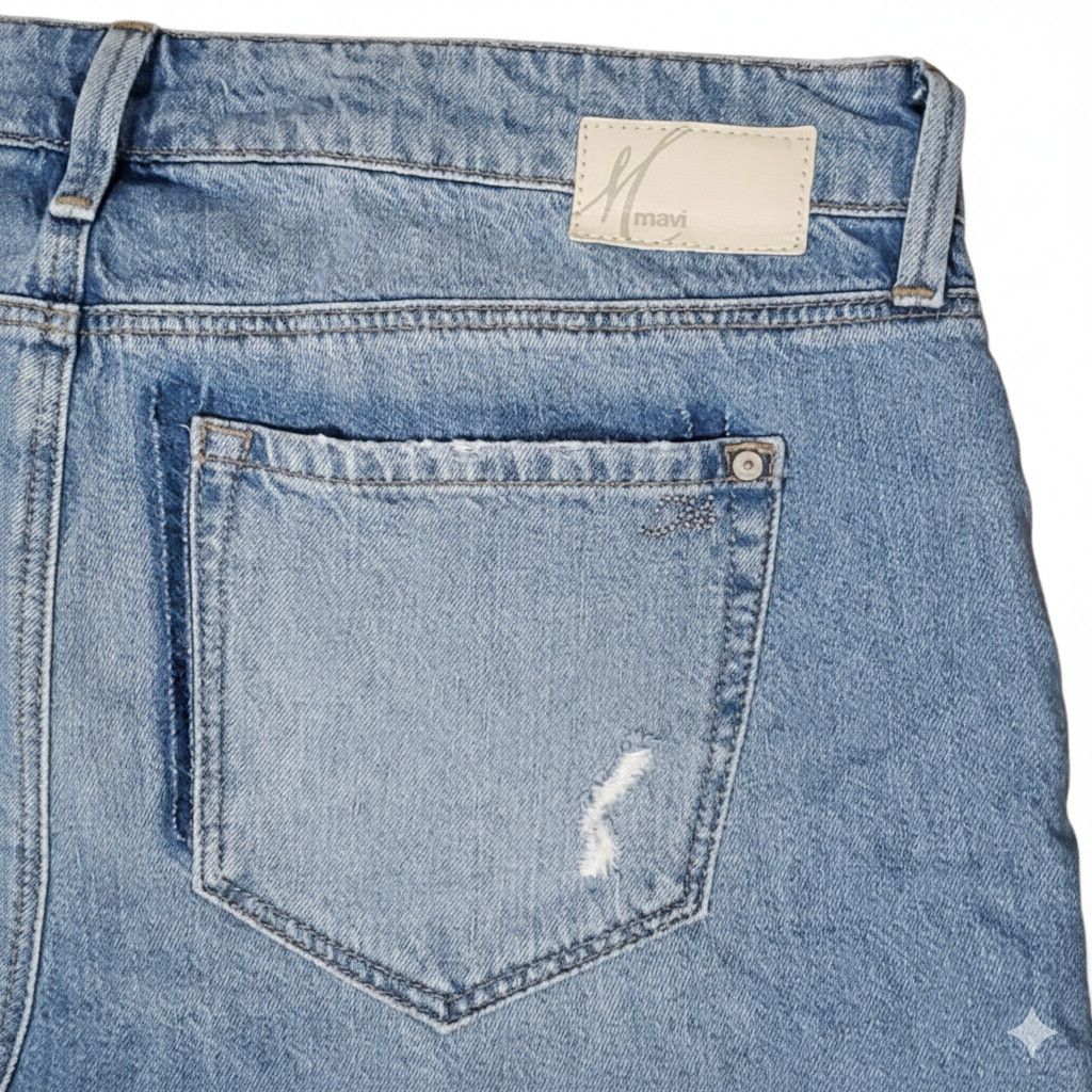 Mavi Mavi Size 29/9 Jean Shorts Denim Cut Off Tie Fly Cotton Blue Size 30" / US 8 / IT 44 - 6 Thumbnail